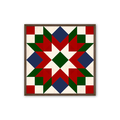 Patchwork Holiday Star, Set of 4 Paper Prints