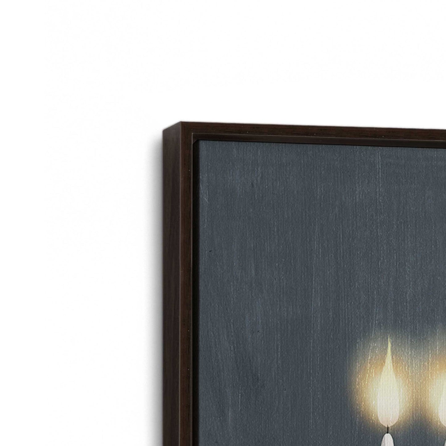 [Color:Espresso], Picture of art in a Espresso frame at an angle