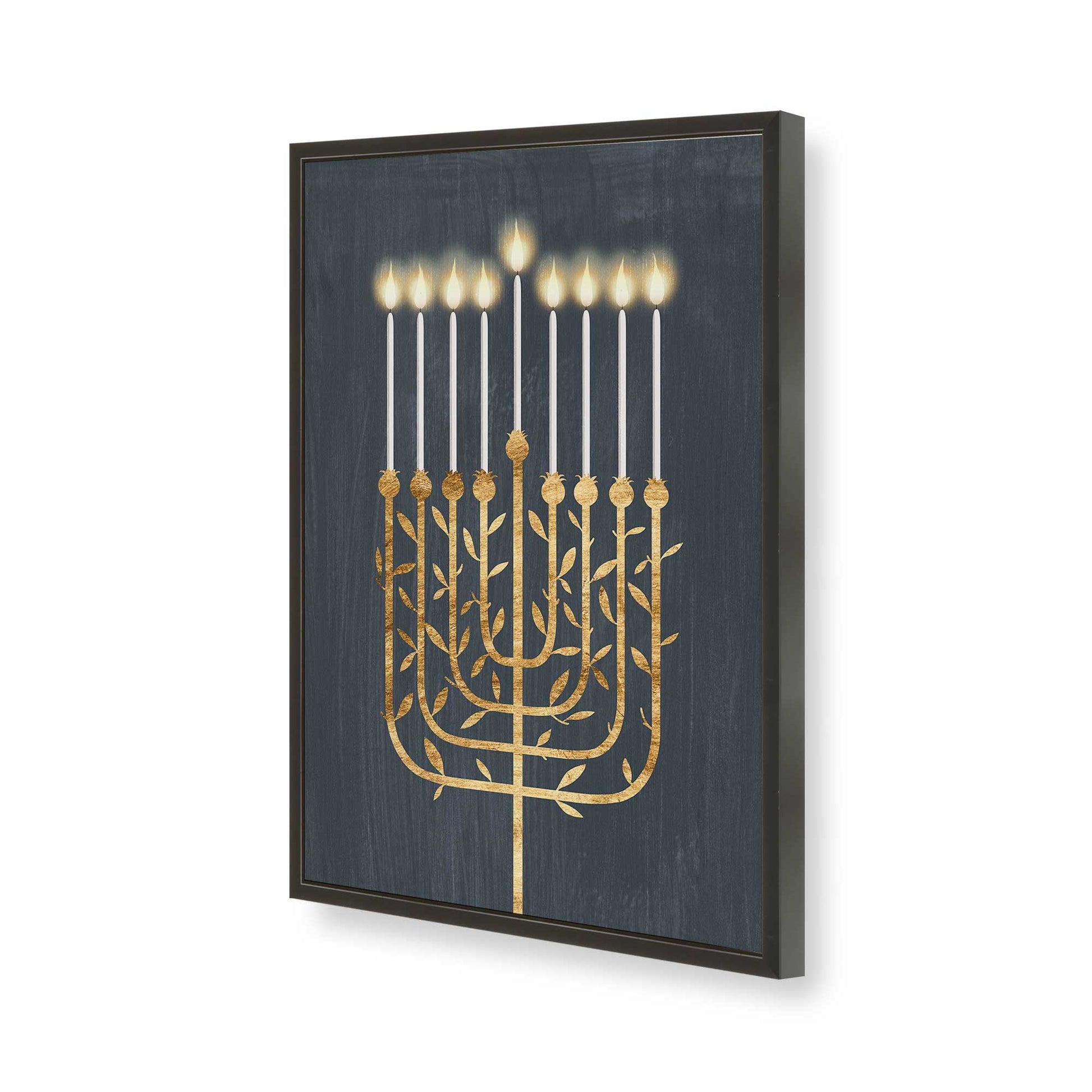 [Color:Satin Black], Picture of art in a Satin Black frame of the corner