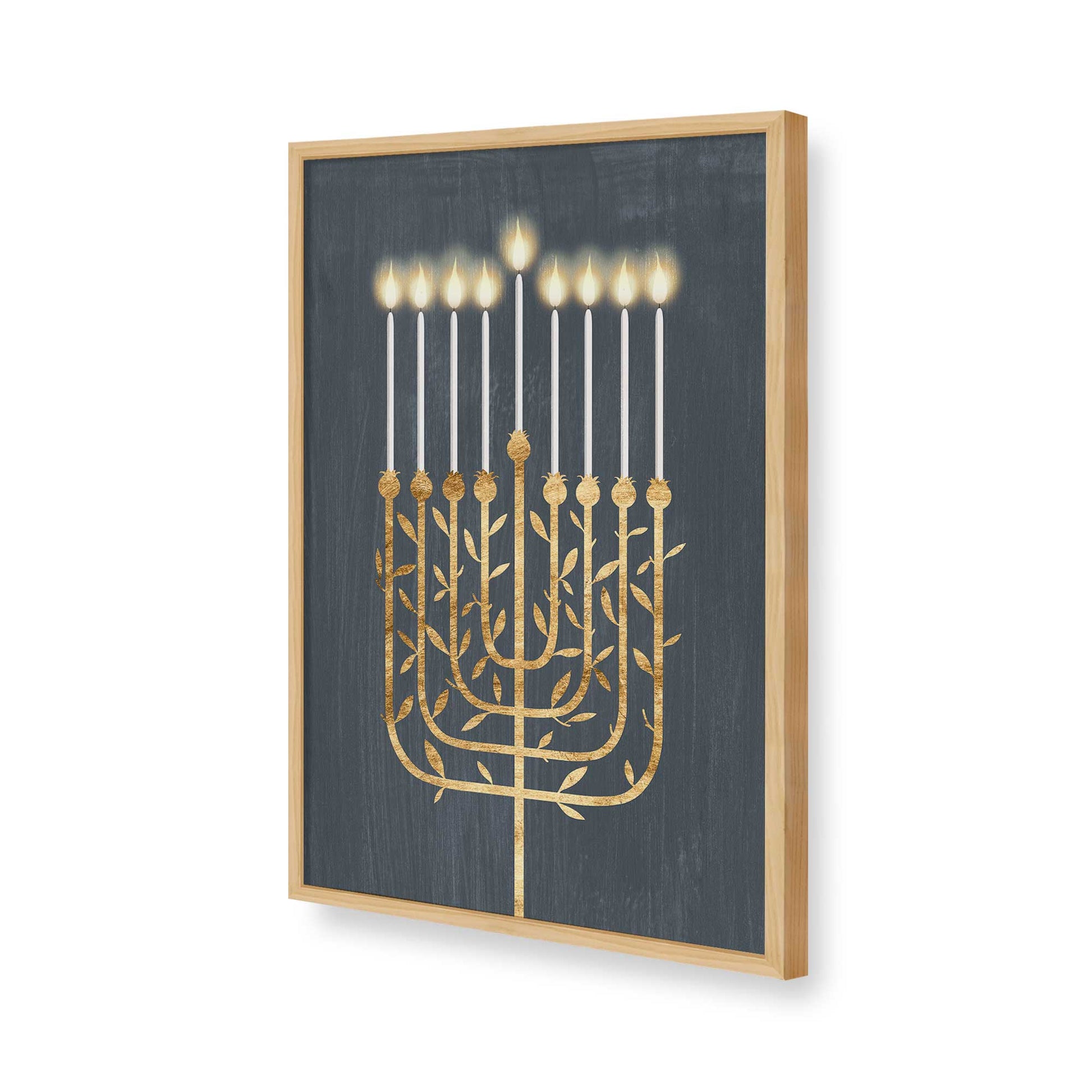 [Color:American Maple], Picture of art in a American Maple frame of the corner