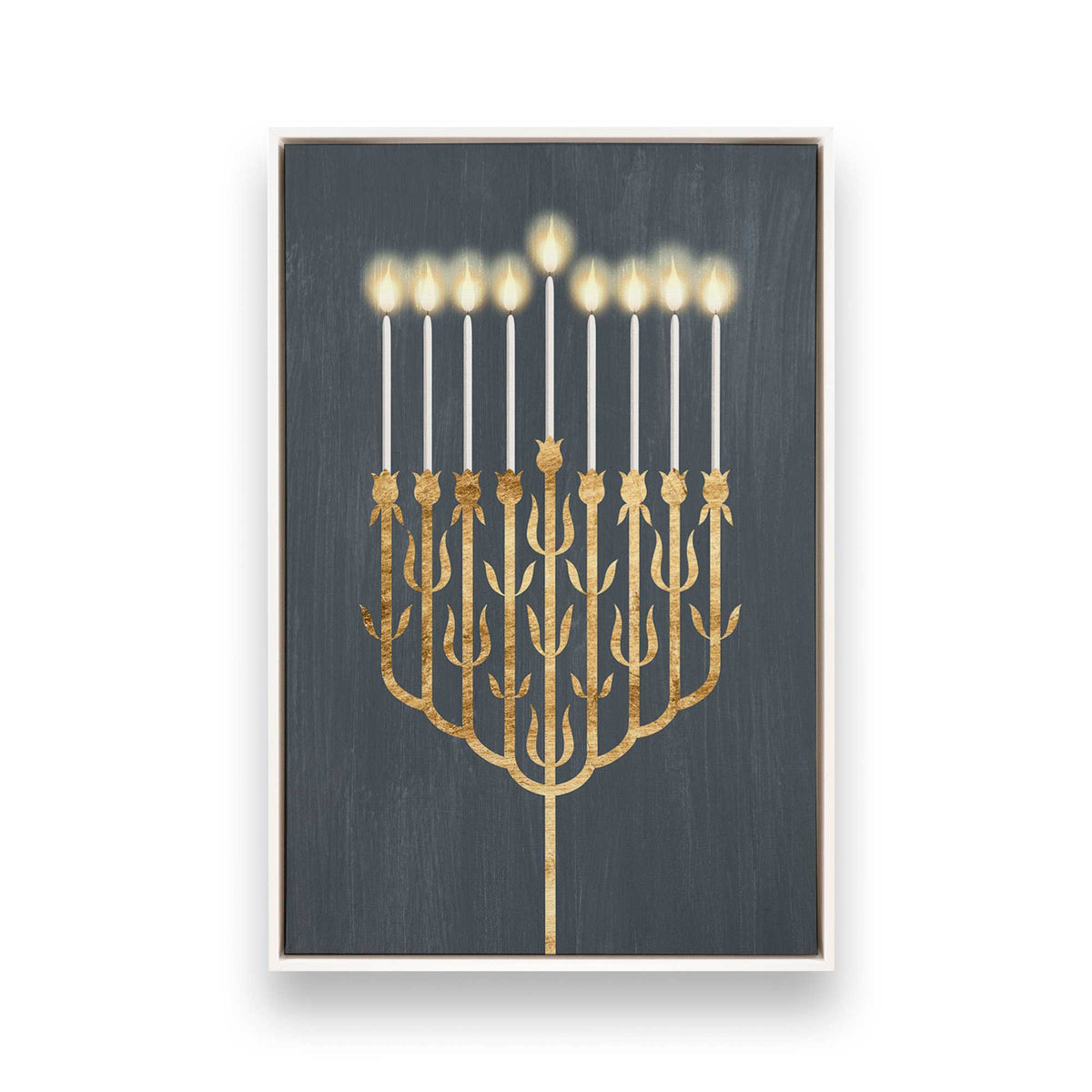 [Color:Opaque White], Picture of art in a White frame