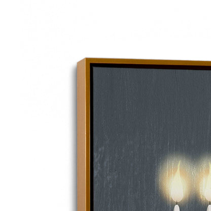 [Color:Polished Gold], Picture of art in a Polished Gold frame at an angle