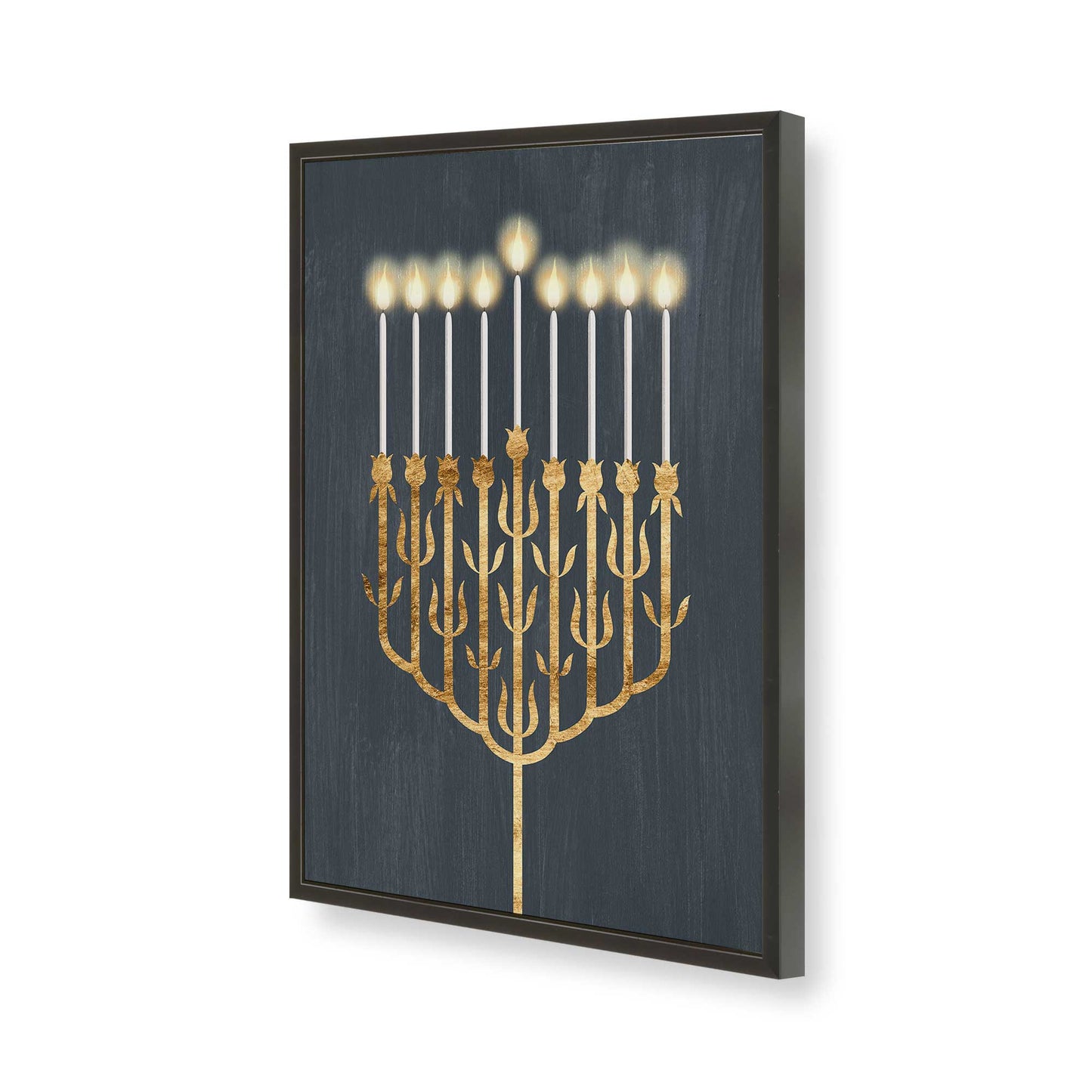 [Color:Satin Black], Picture of art in a Satin Black frame of the corner