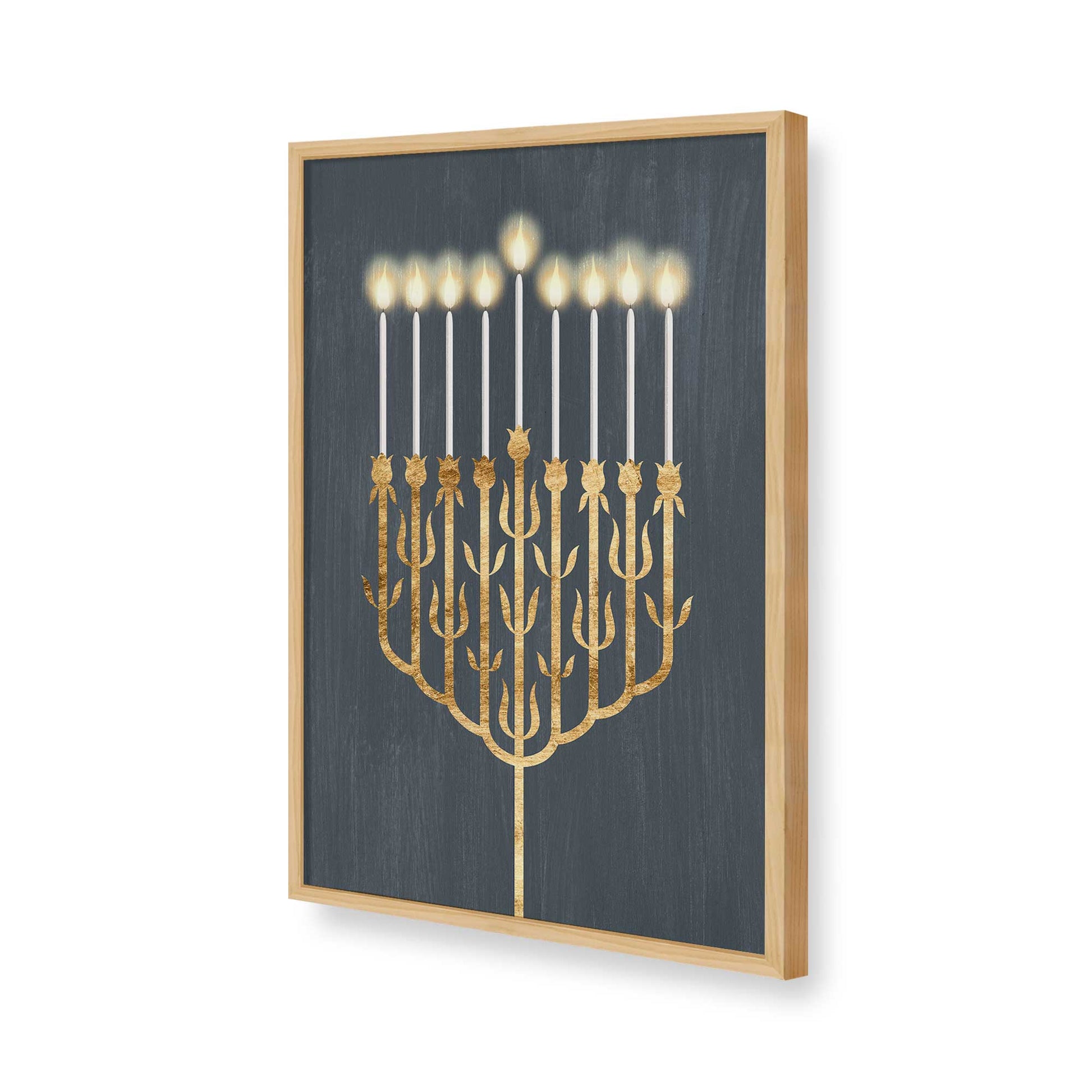 [Color:American Maple], Picture of art in a American Maple frame of the corner