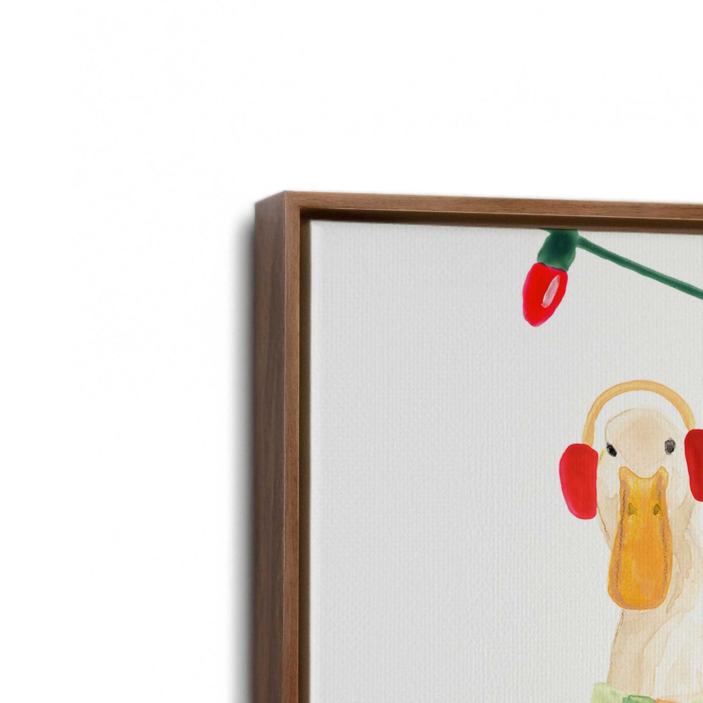 [Color:Walnut], Picture of art in a Walnut frame at an angle