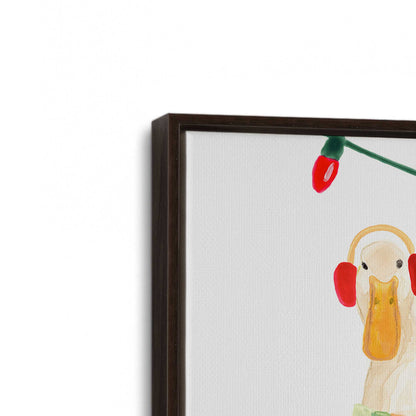 [Color:Espresso], Picture of art in a Espresso frame at an angle