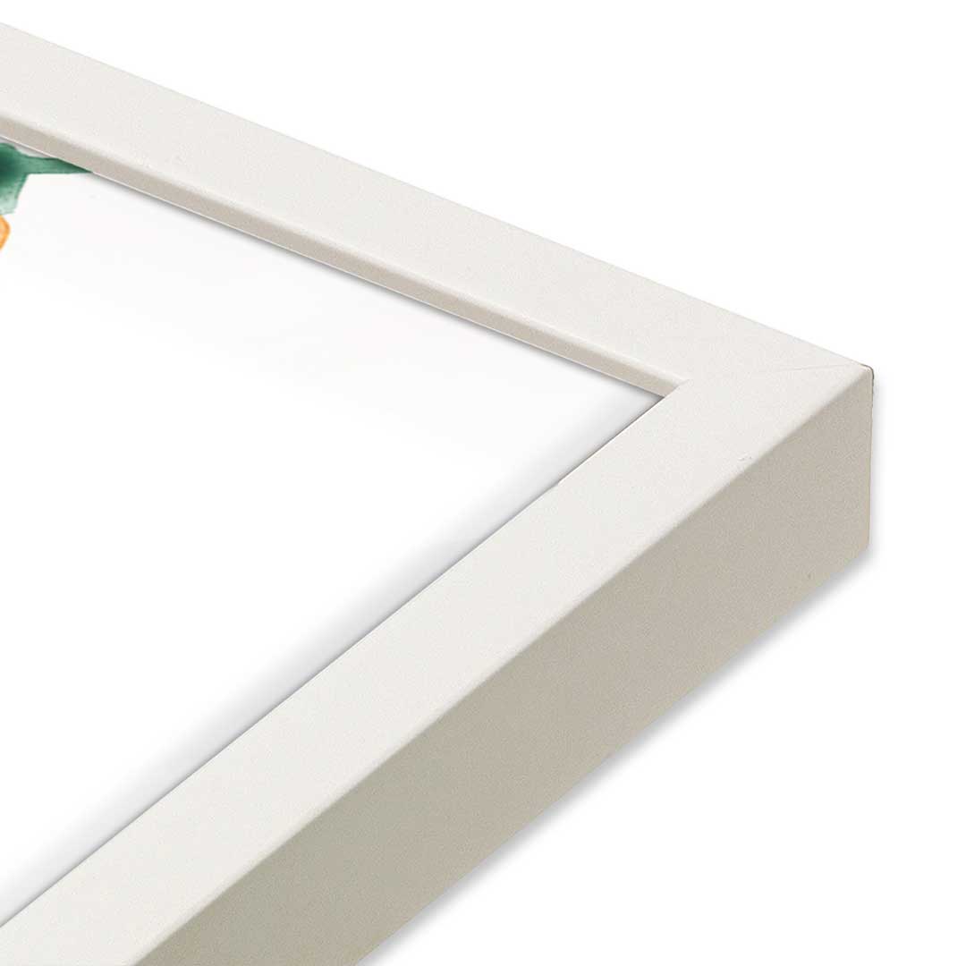 [Color:Opaque White], Picture of art in a Opaque White frame at an angle