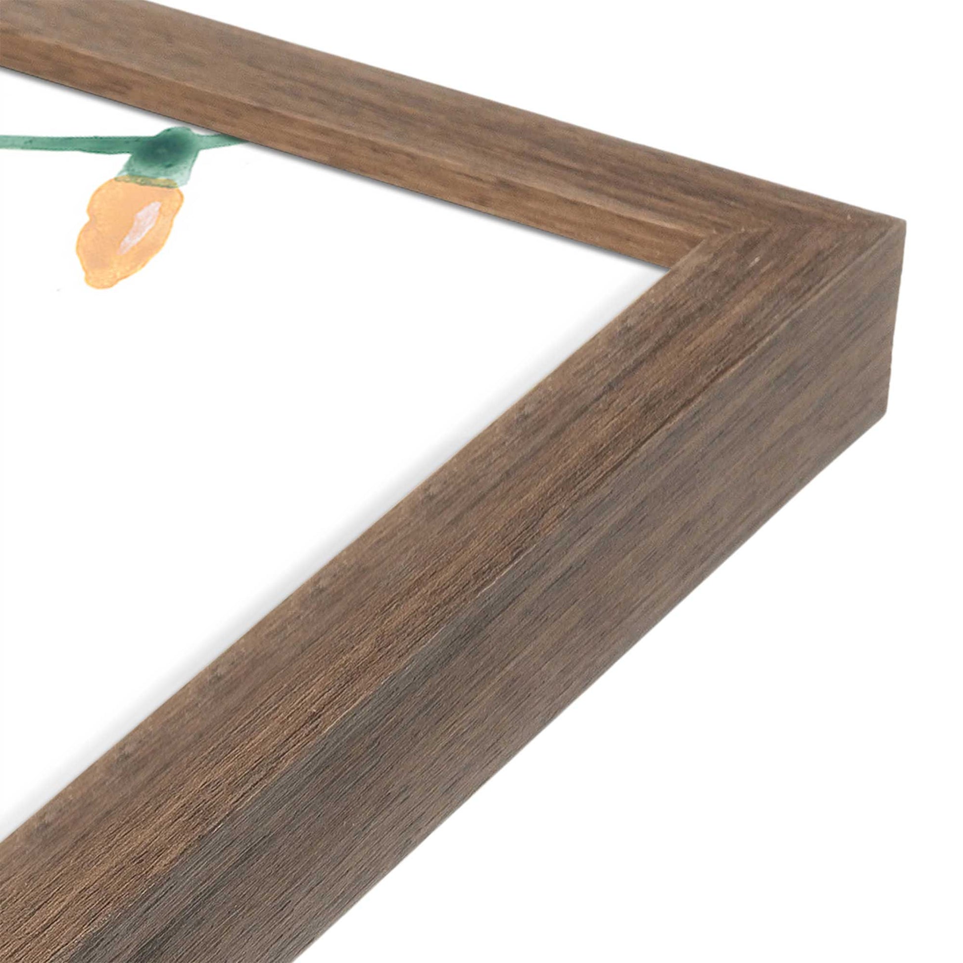 [Color:Walnut], Picture of art in a Walnut frame at an angle