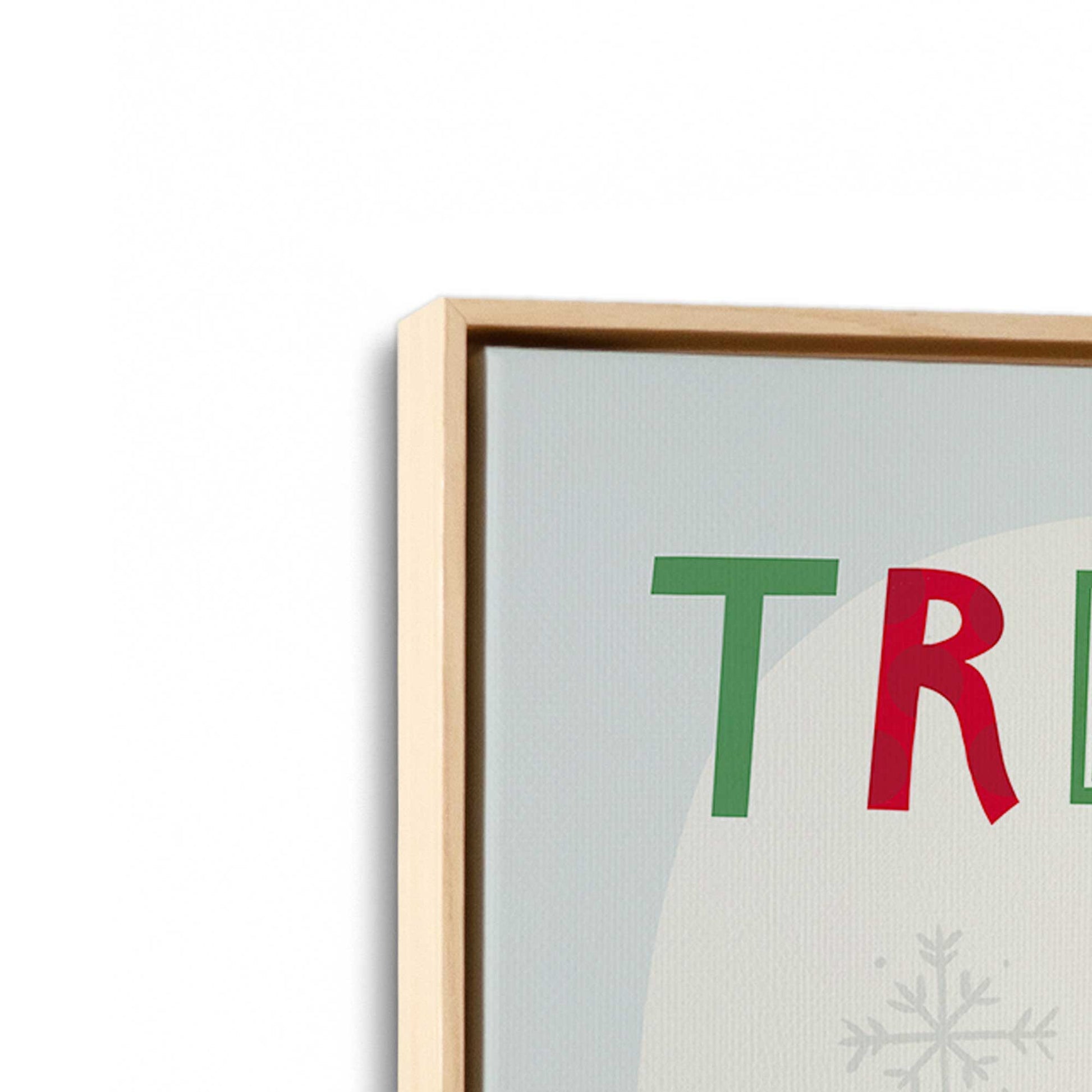 [Color:American Maple], Picture of art in a American Maple frame at an angle