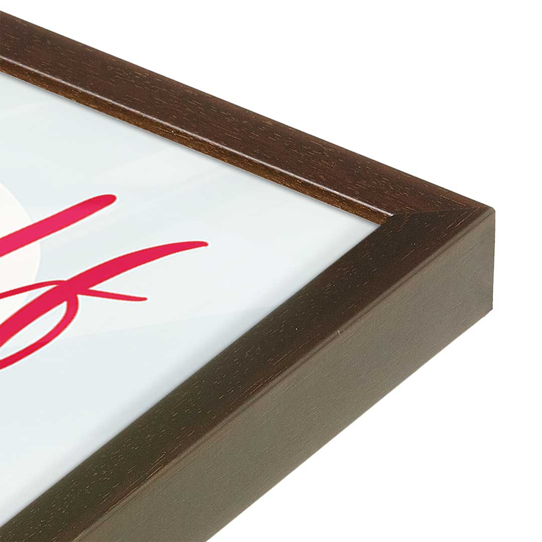 [Color:Espresso], Picture of art in a Espresso frame at an angle