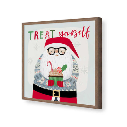 [Color:Walnut], Picture of art in a Walnut frame of the corner