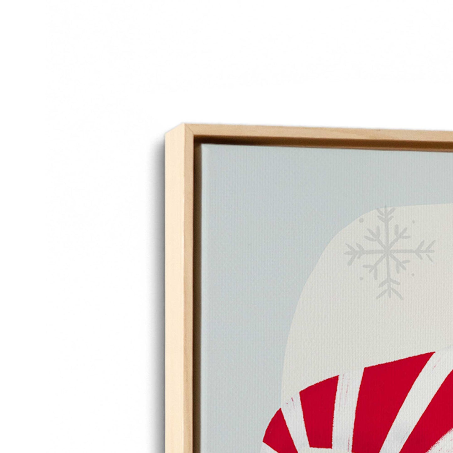 [Color:American Maple], Picture of art in a American Maple frame at an angle