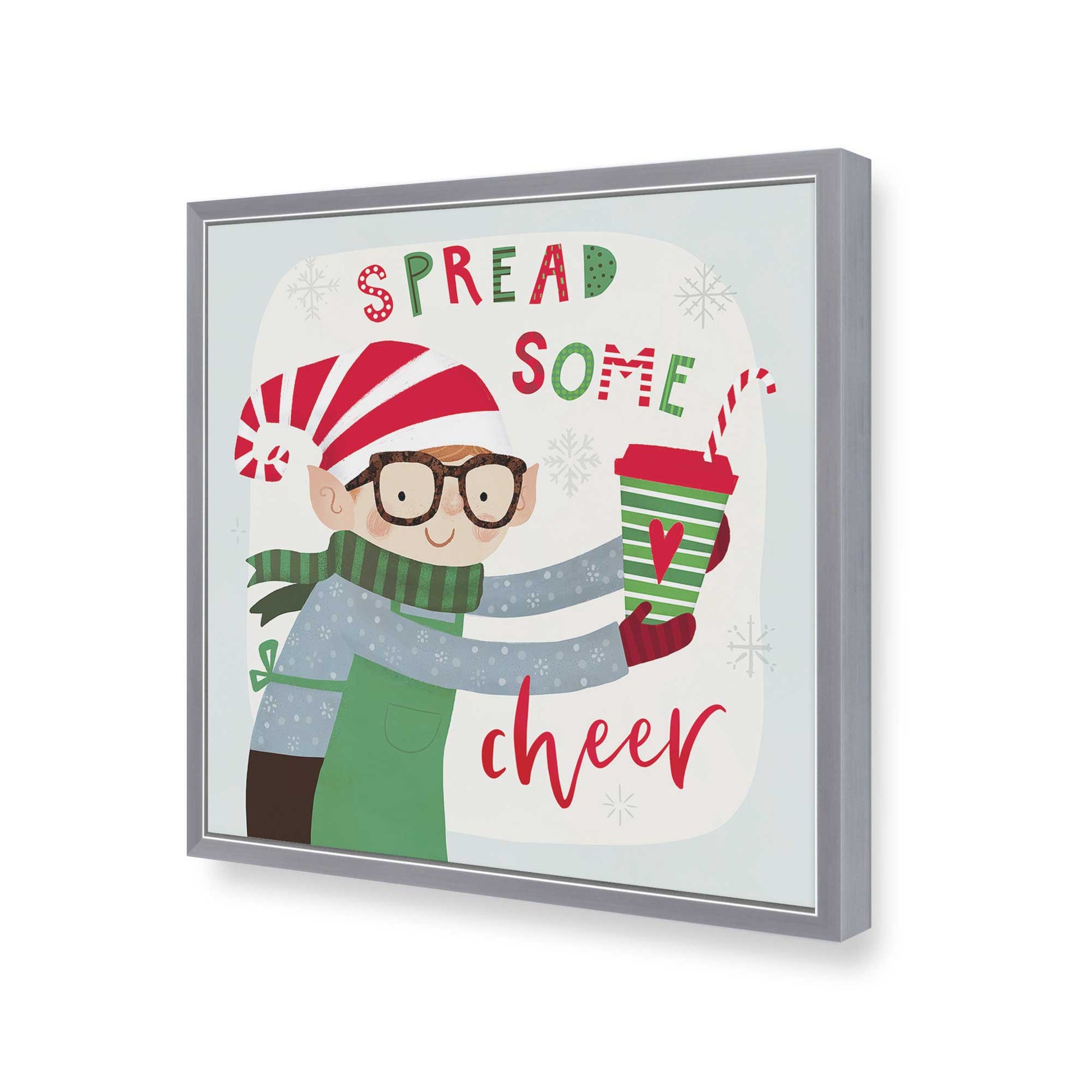 [Color:Polished Chrome], Picture of art in a Polished Chrome frame of the corner