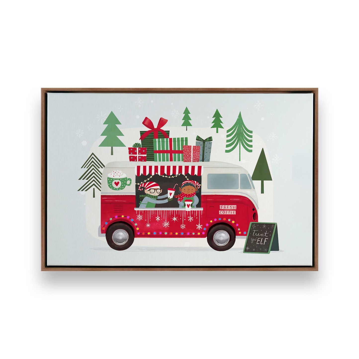 [Color:Walnut], Picture of art in a Walnut frame