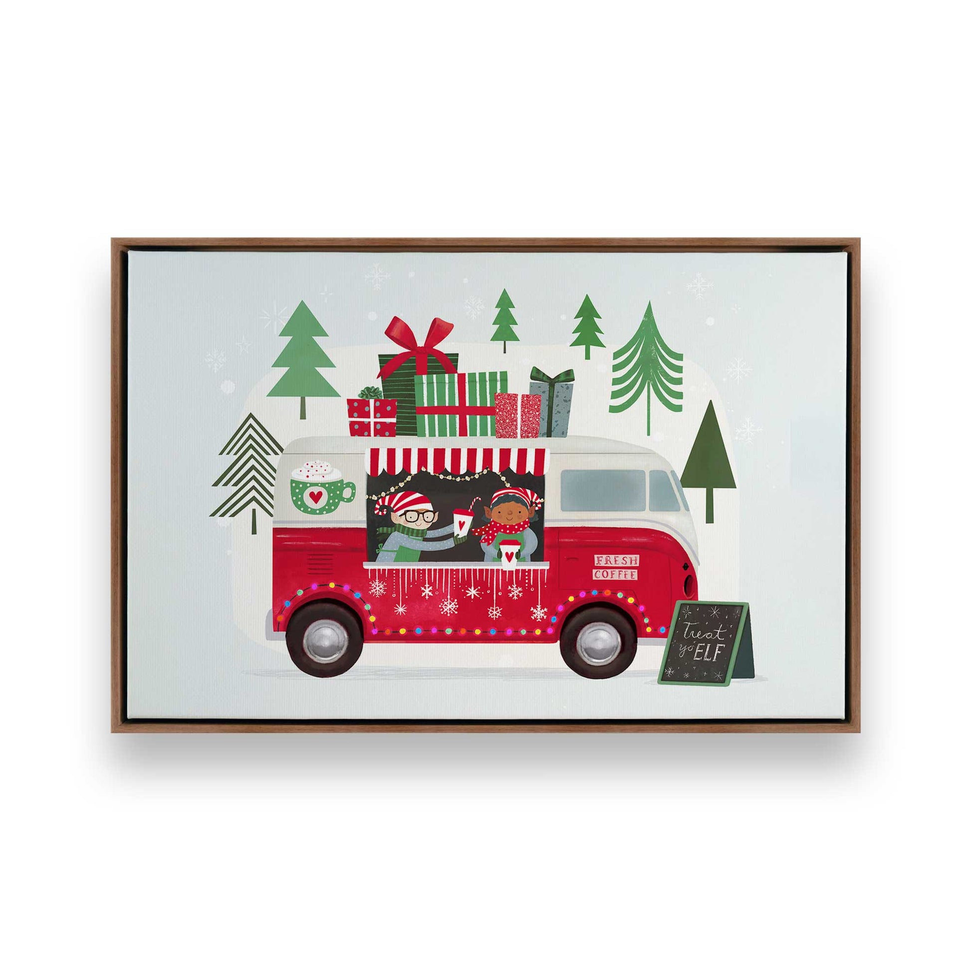 [Color:Walnut], Picture of art in a Walnut frame