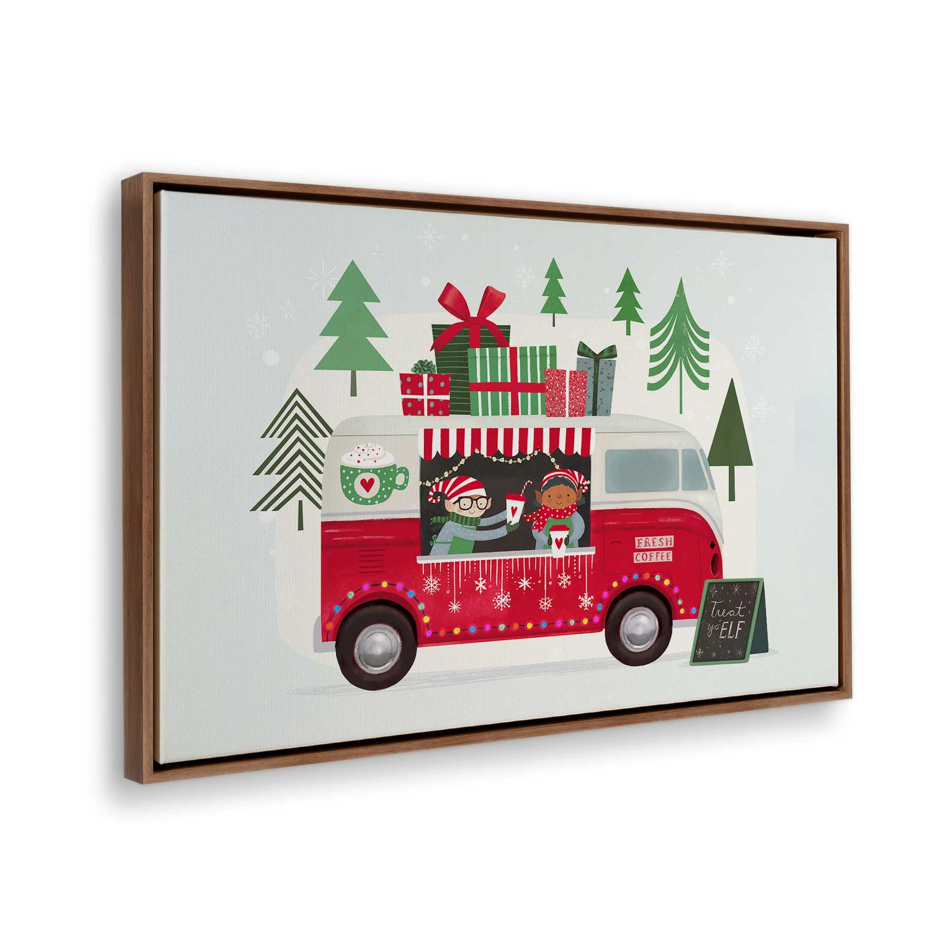 [Color:Walnut], Picture of the corner of the art