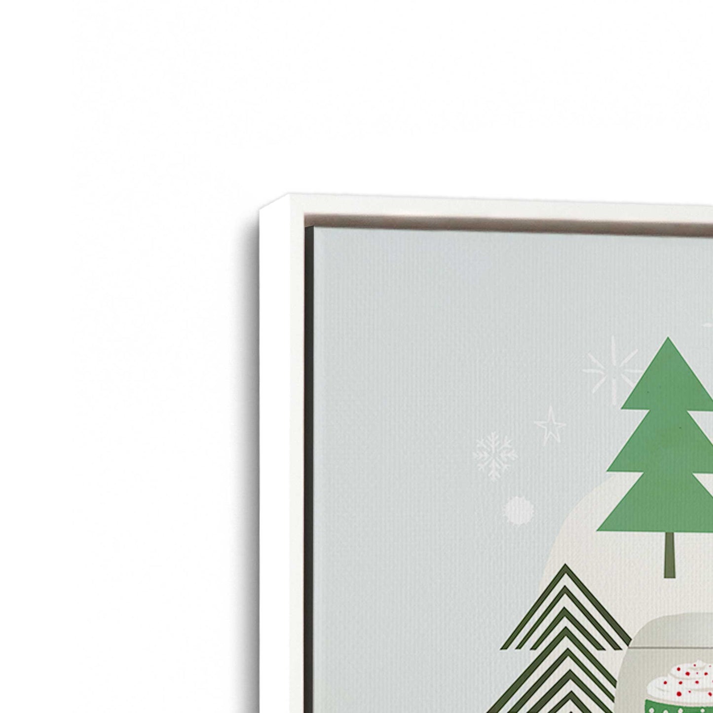 [Color:Opaque White], Picture of art in a White frame at an angle