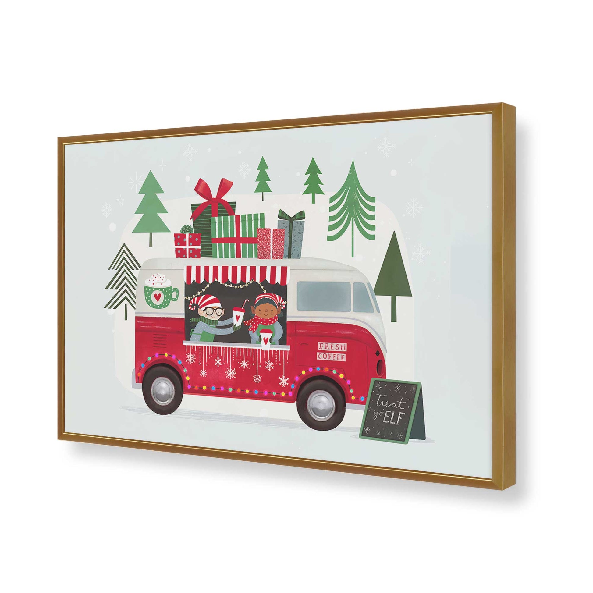 [Color:Polished Gold], Picture of art in a Polished Gold frame of the corner