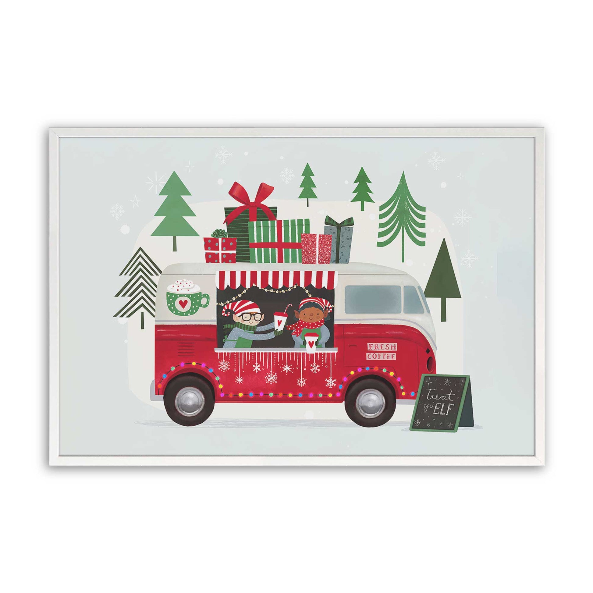 [Color:Opaque White], Picture of art in a Opaque White frame