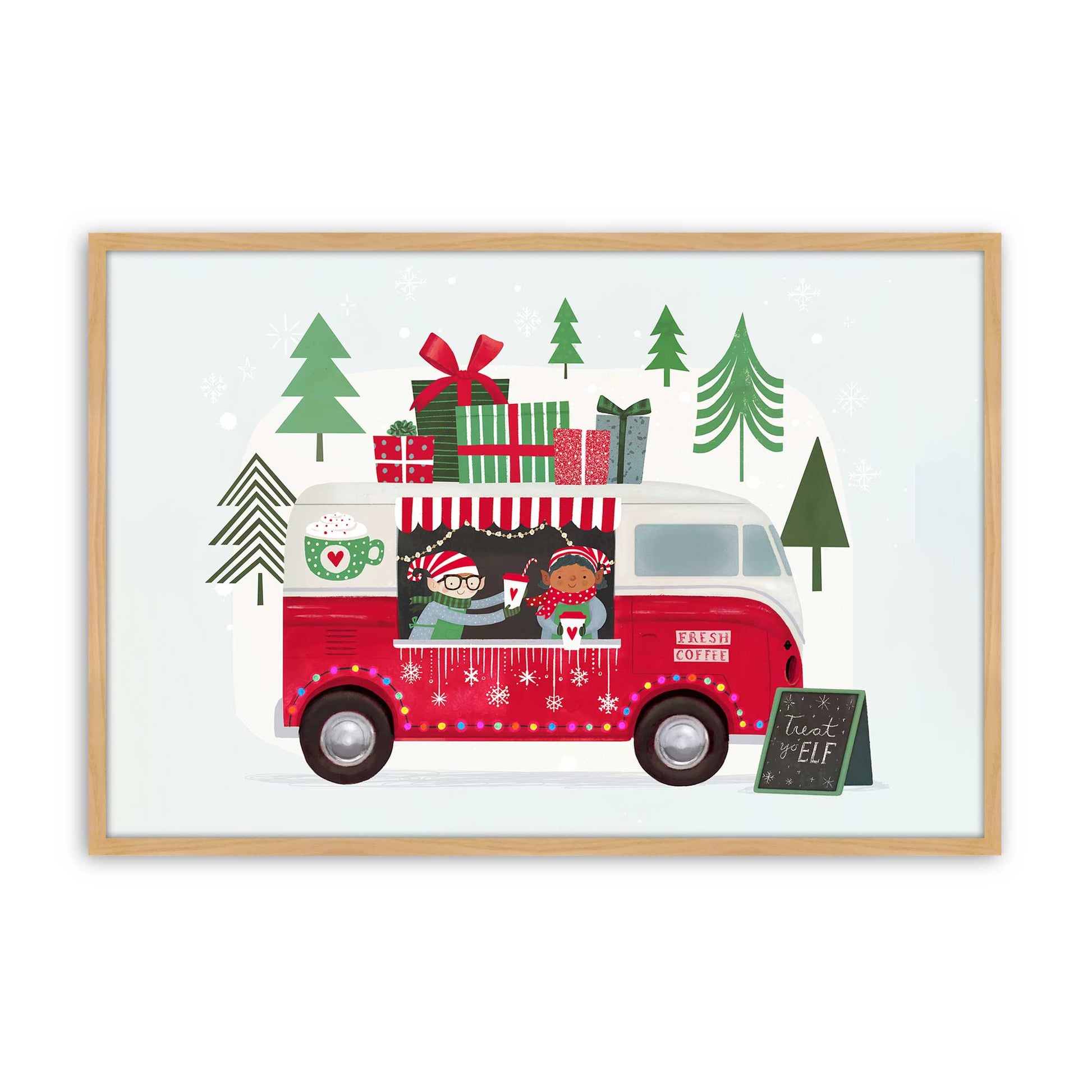 [Color:American Maple], Picture of art in a American Maple frame