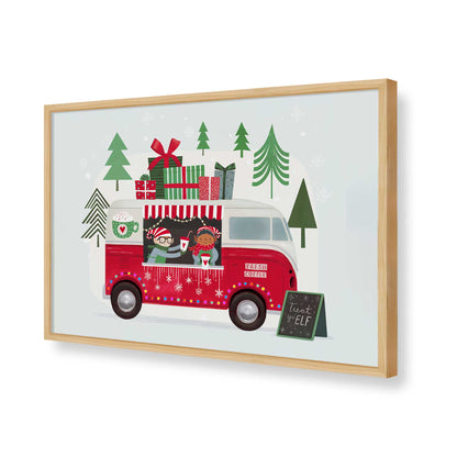 [Color:American Maple], Picture of art in a American Maple frame of the corner