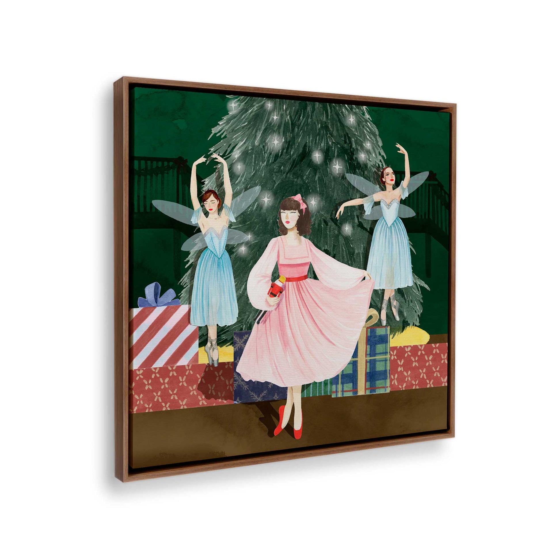 [Color:Walnut], Picture of the corner of the art