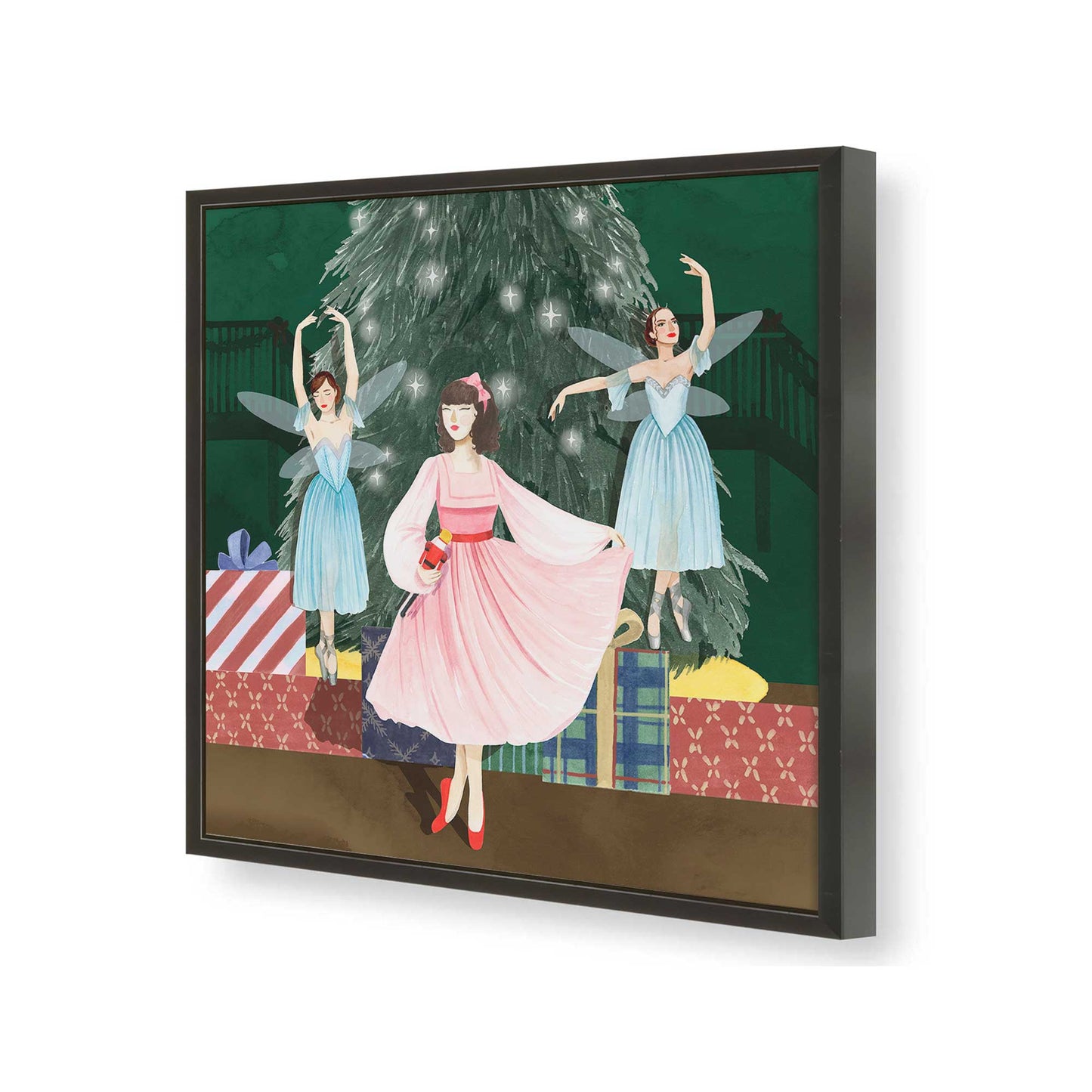 [Color:Satin Black], Picture of art in a Satin Black frame of the corner