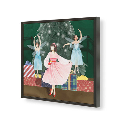 [Color:Satin Black], Picture of art in a Satin Black frame of the corner