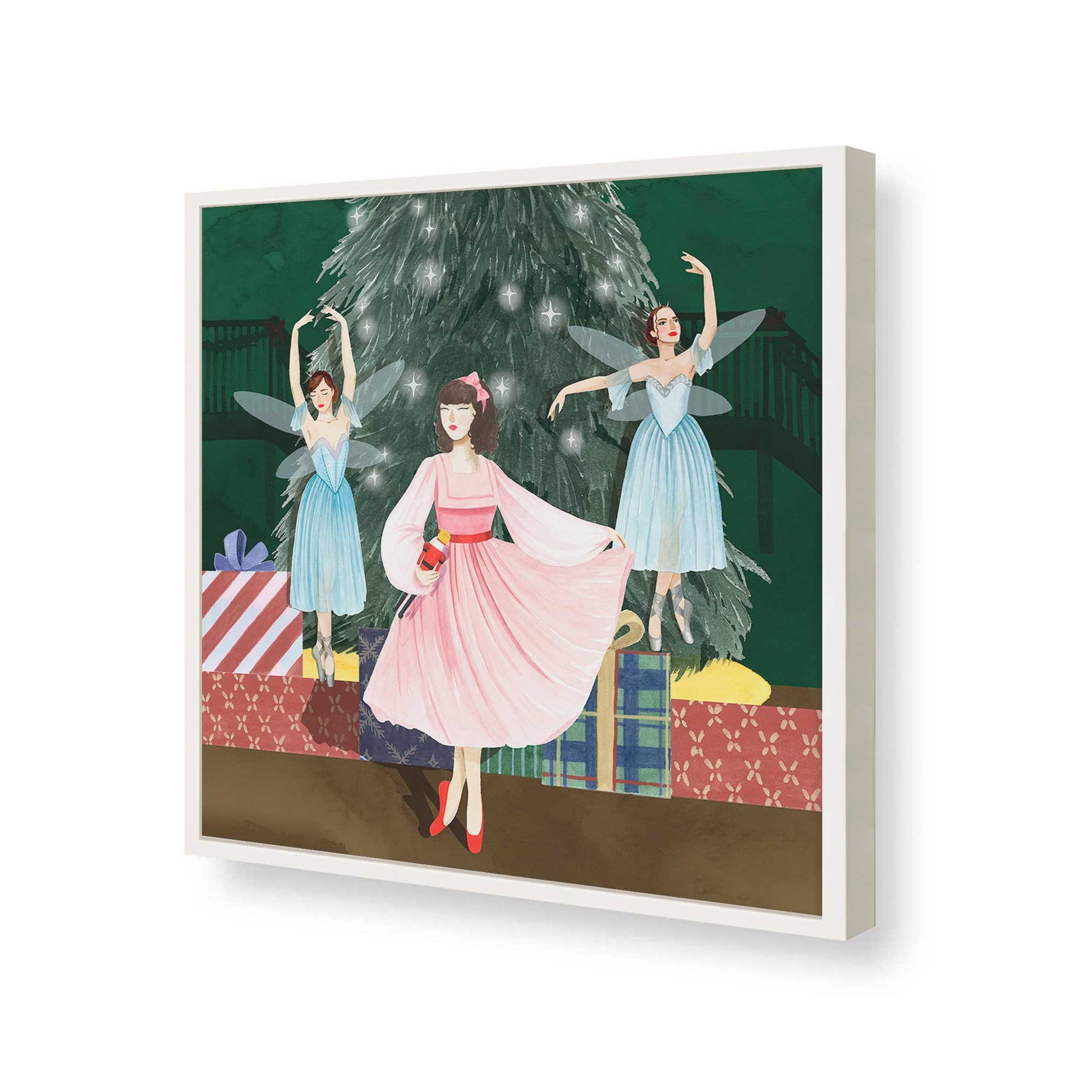 [Color:Opaque White], Picture of art in a Opaque White frame of the corner