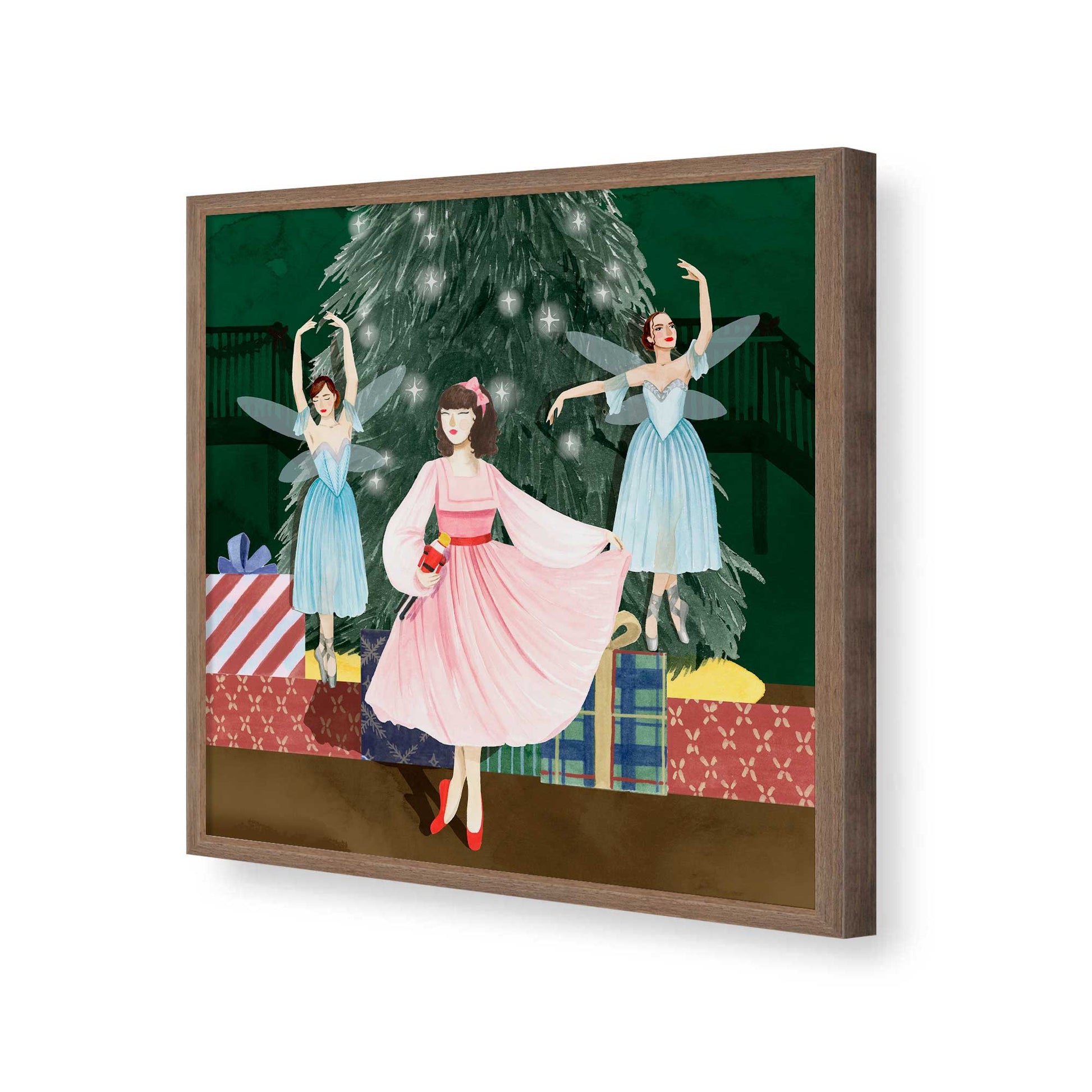 [Color:Walnut], Picture of art in a Walnut frame of the corner