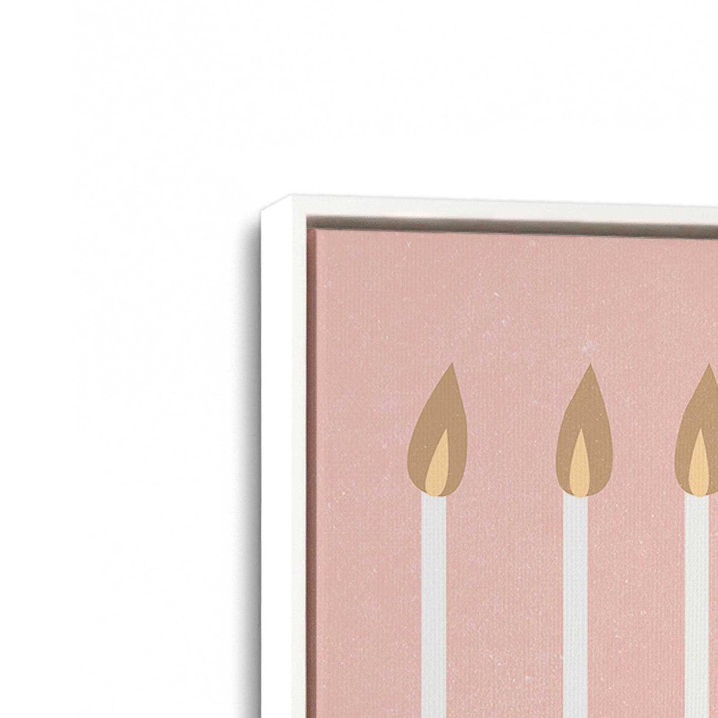 [Color:Opaque White], Picture of art in a White frame at an angle