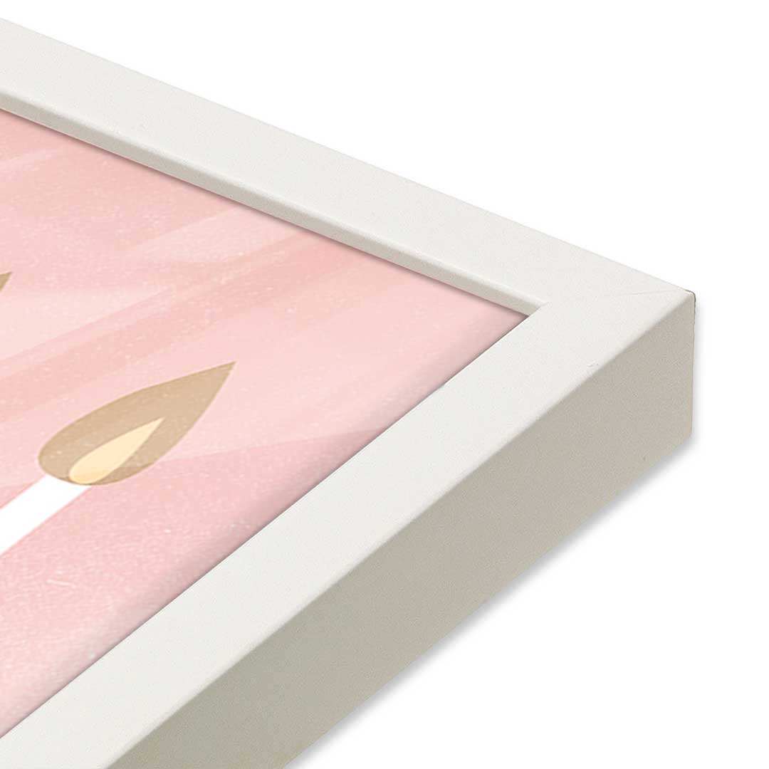 [Color:Opaque White], Picture of art in a Opaque White frame at an angle