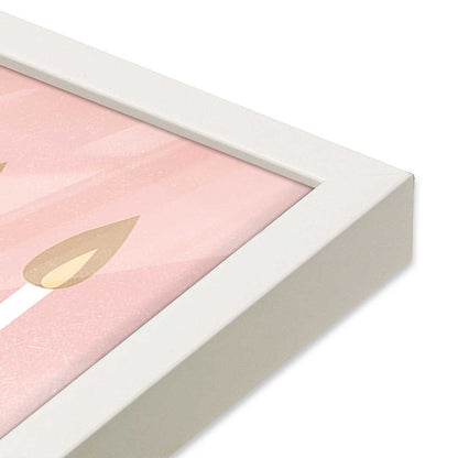 [Color:Opaque White], Picture of art in a Opaque White frame at an angle