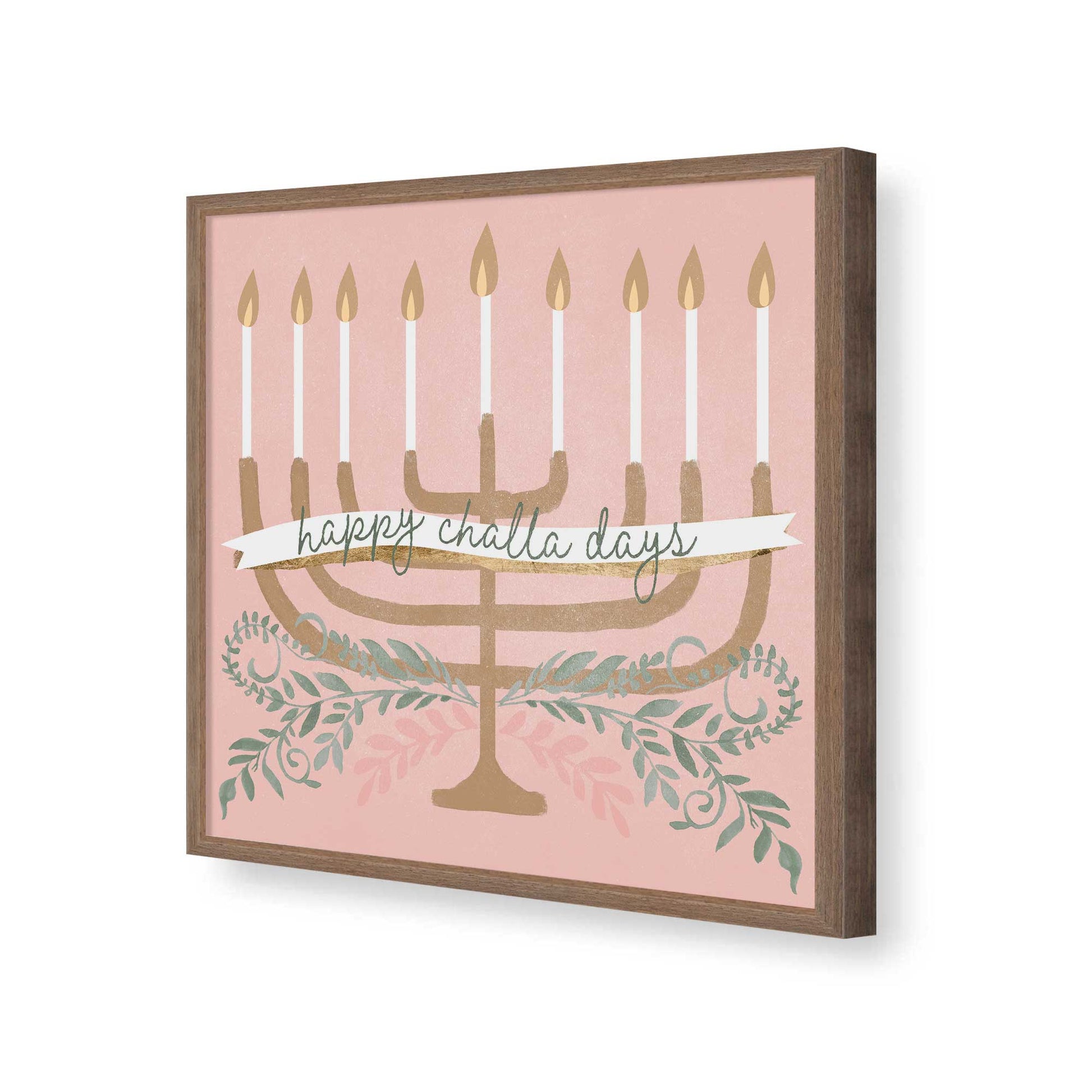 [Color:Walnut], Picture of art in a Walnut frame of the corner