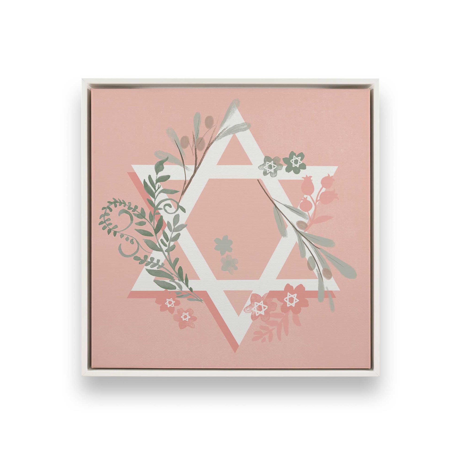 [Color:Opaque White], Picture of art in a White frame