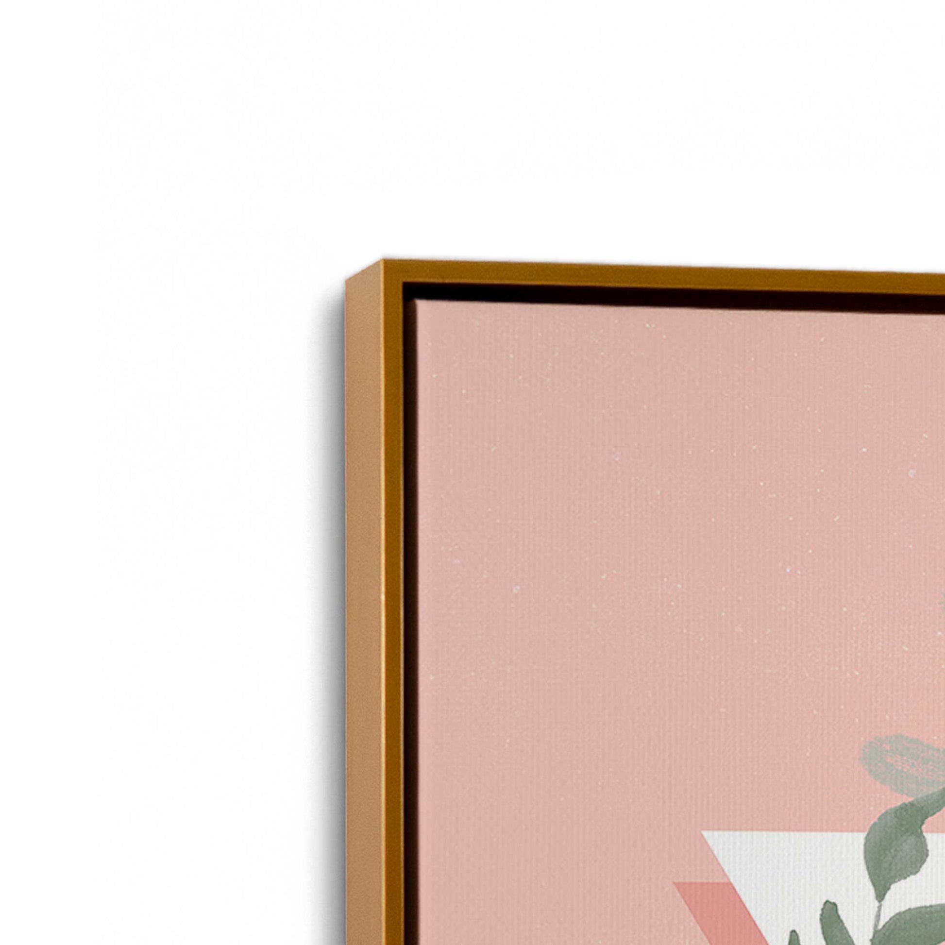 [Color:Polished Gold], Picture of art in a Polished Gold frame at an angle