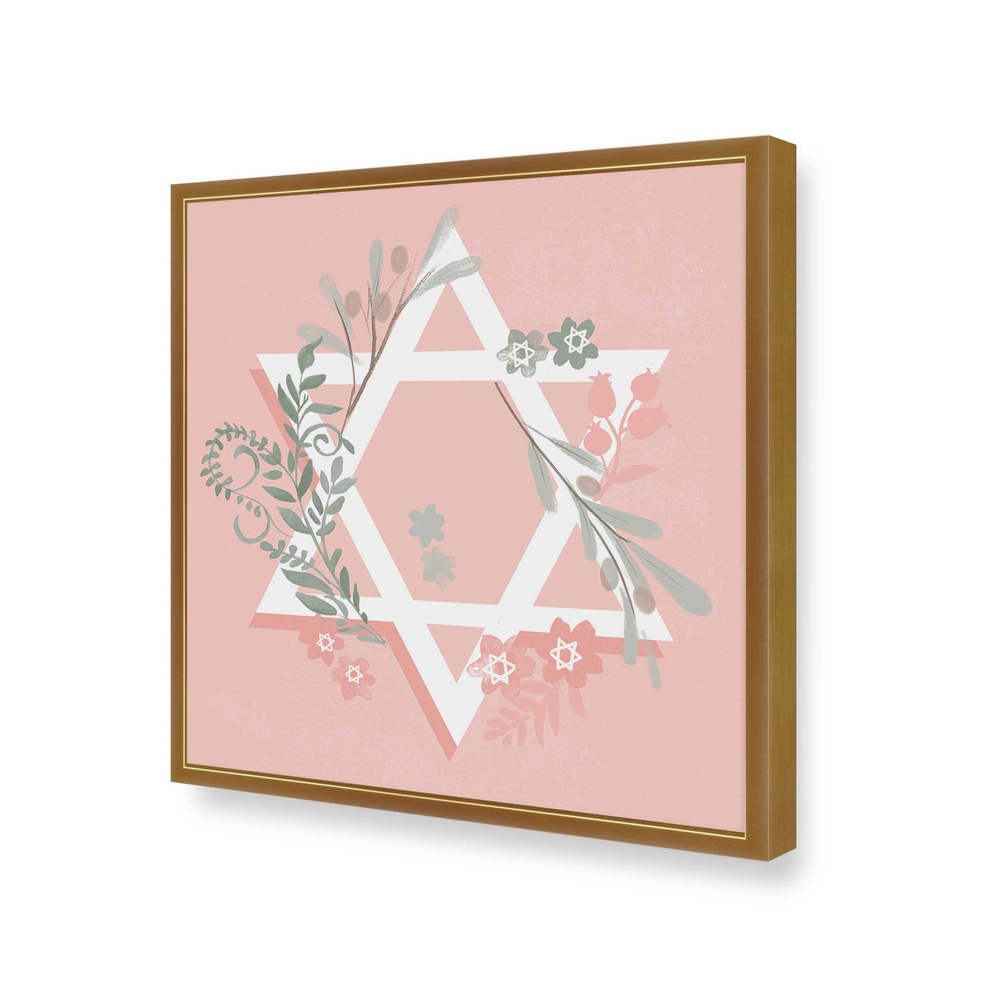 [Color:Polished Gold], Picture of art in a Polished Gold frame of the corner