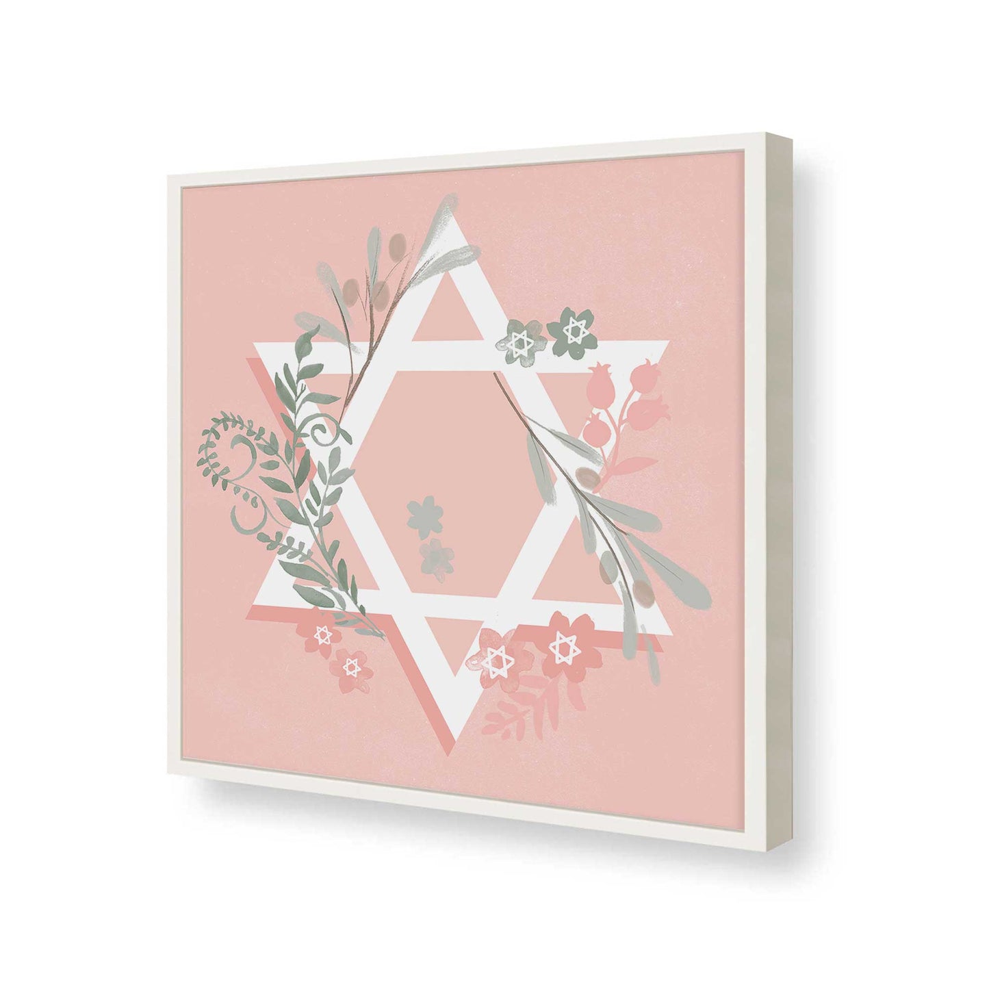 [Color:Opaque White], Picture of art in a Opaque White frame of the corner