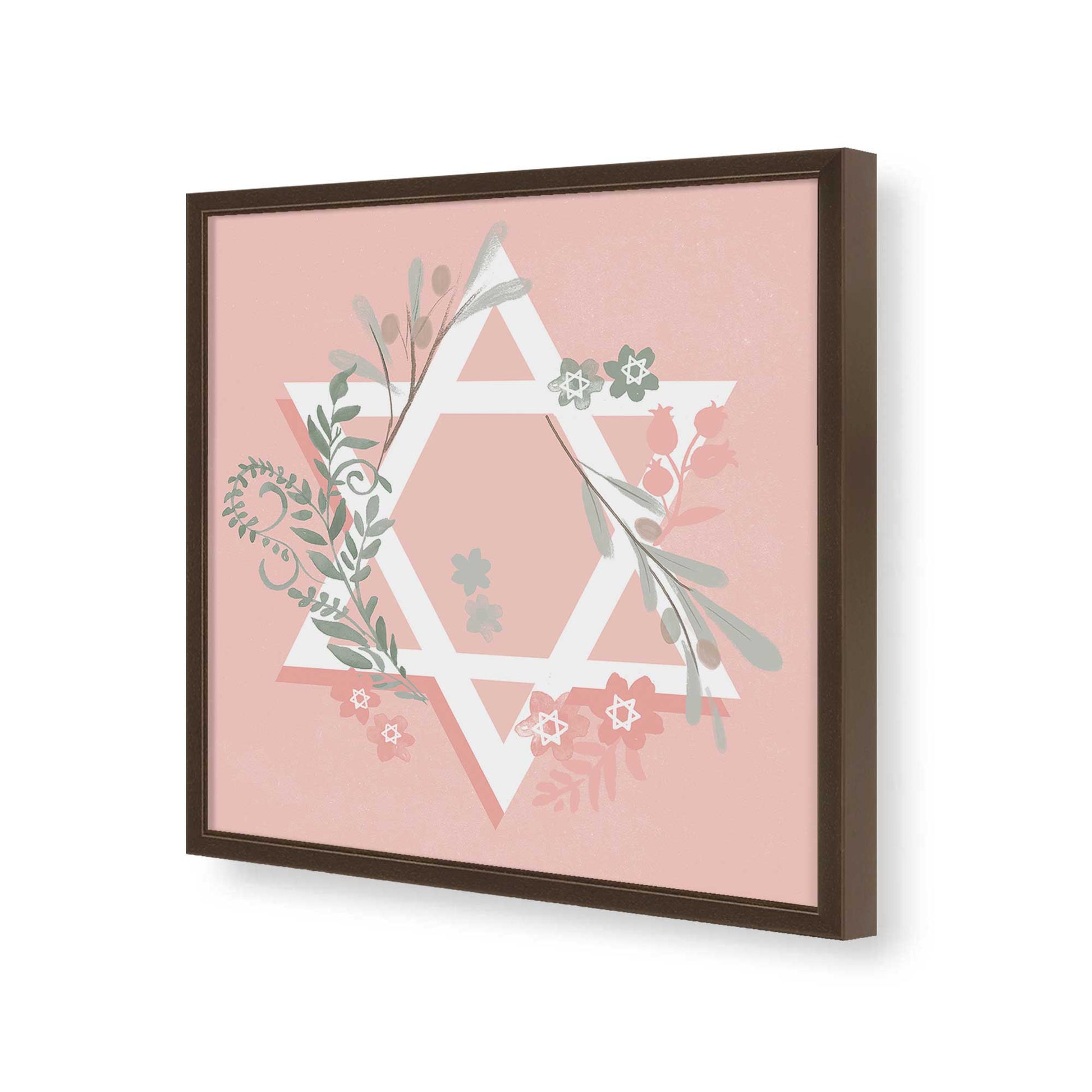 [Color:Espresso], Picture of art in a Espresso frame of the corner