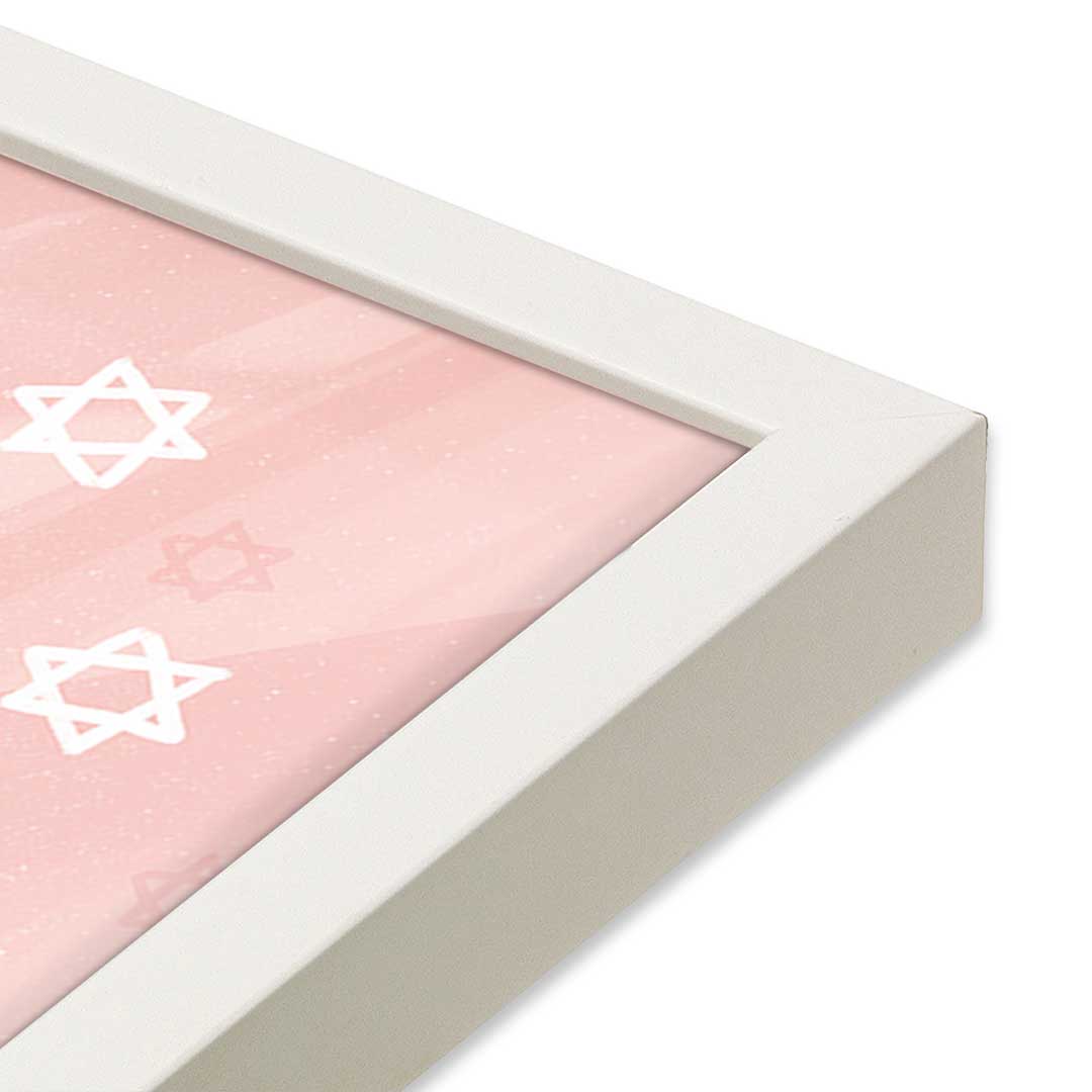 [Color:Opaque White], Picture of art in a Opaque White frame at an angle