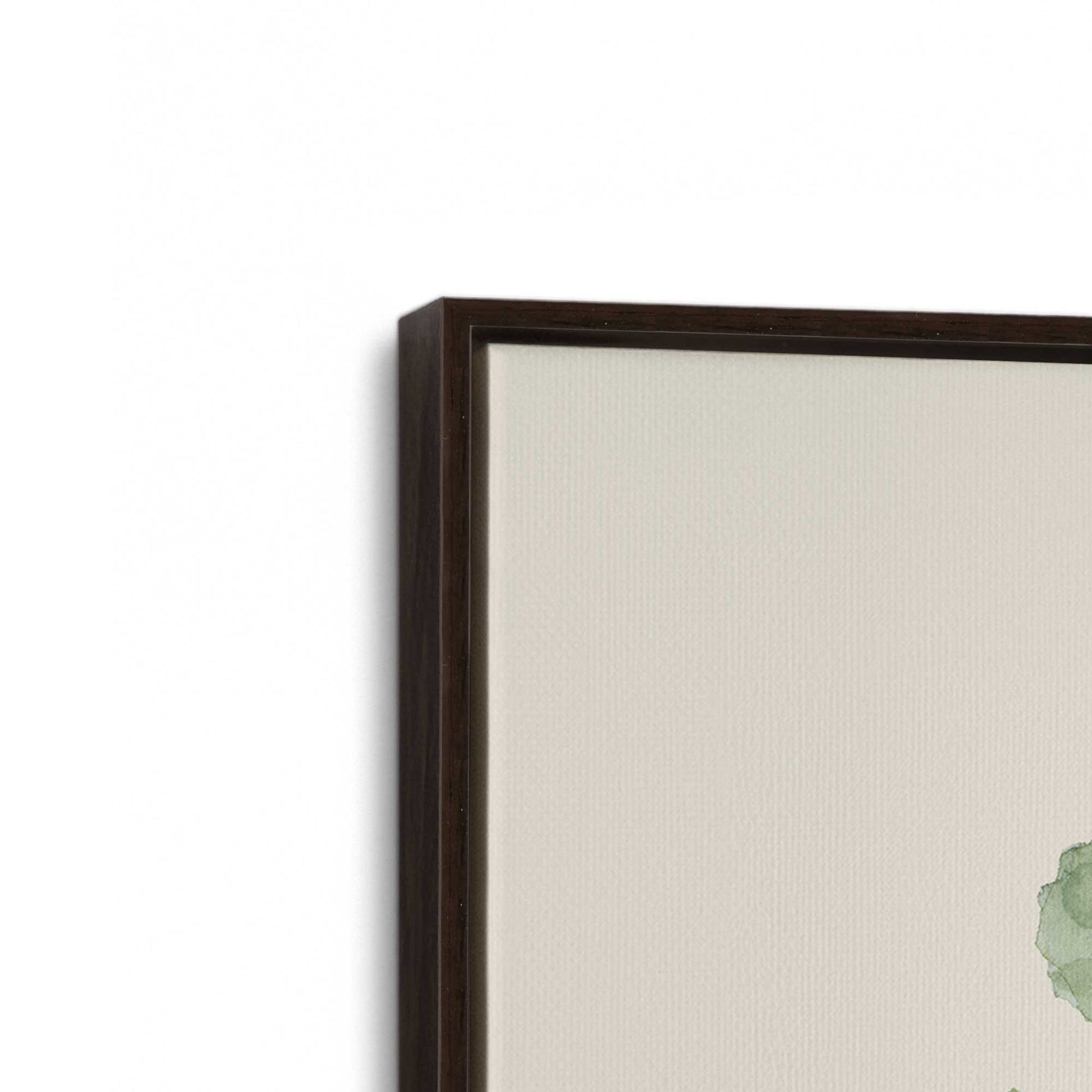 [Color:Espresso], Picture of art in a Espresso frame at an angle