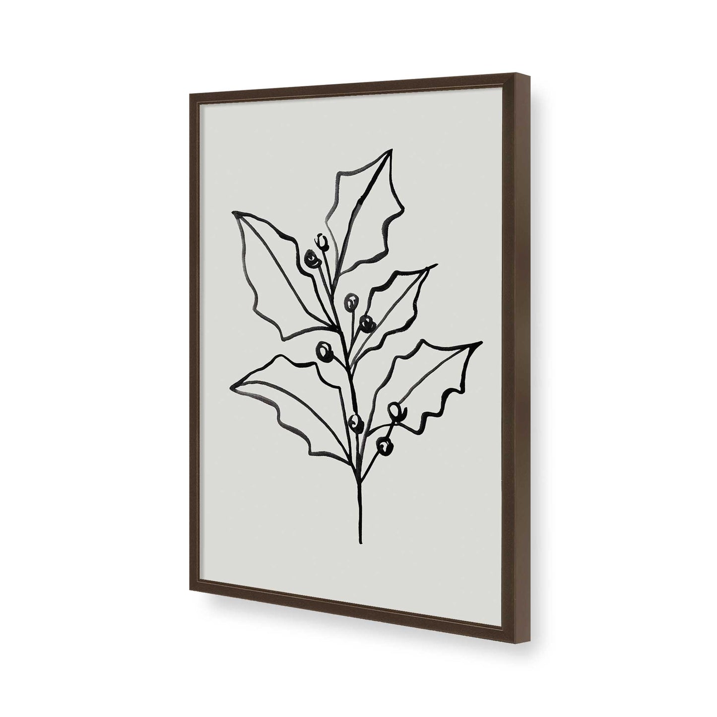 [Color:Brown], Picture of art in a Brown frame of the corner