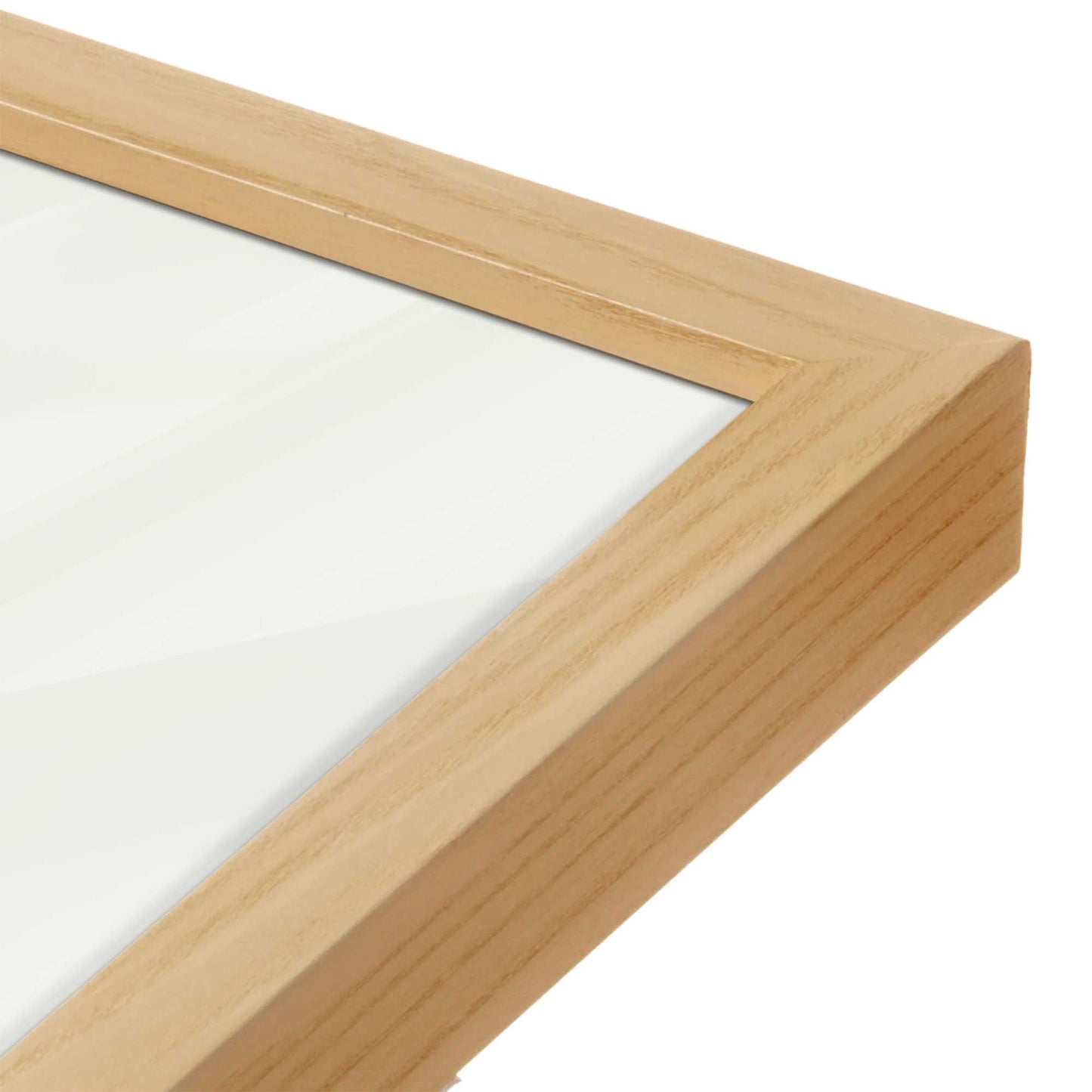 [Color:American Maple], Picture of art in a American Maple frame at an angle