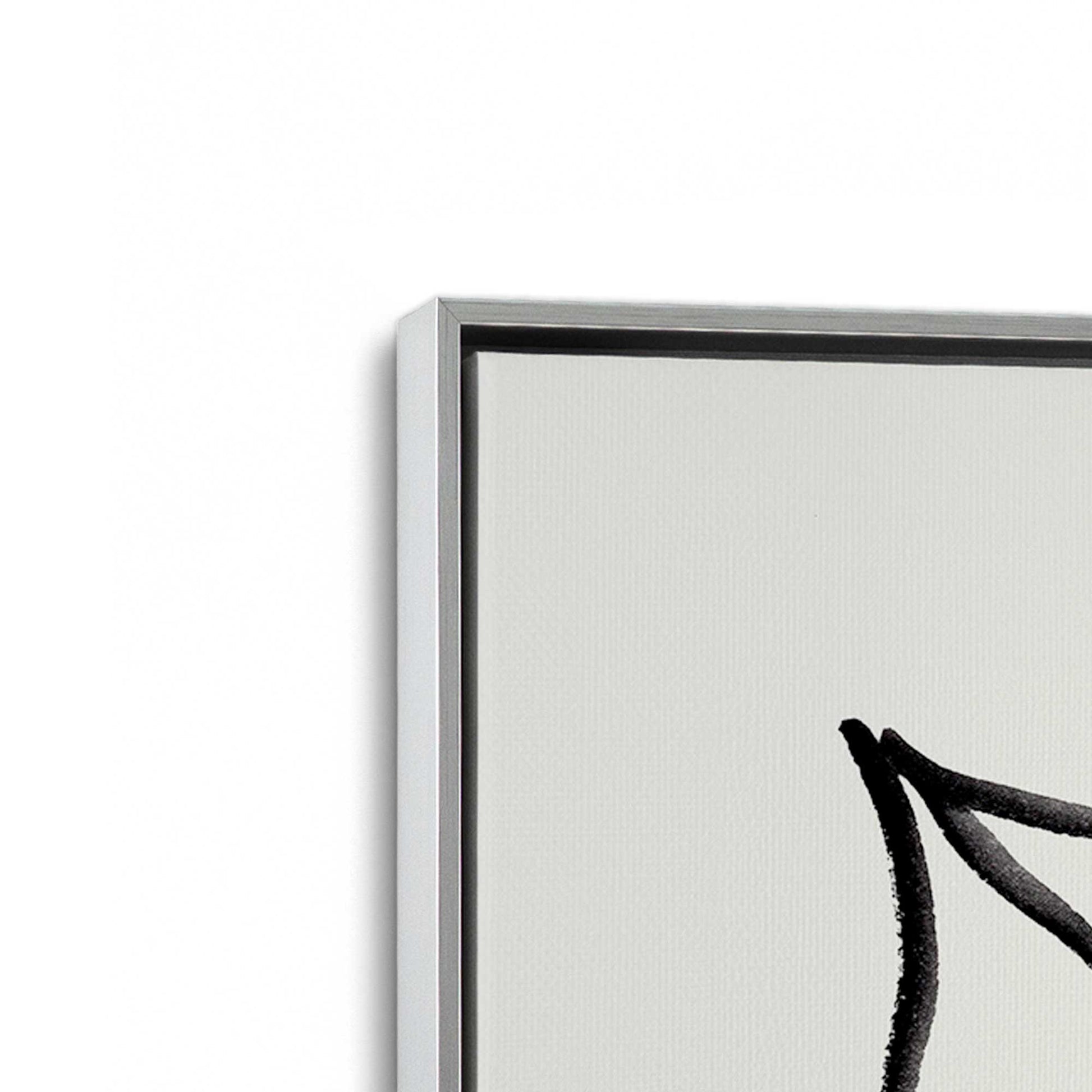 [Color:Polished Chrome], Picture of art in a Polished Chrome frame at an angle