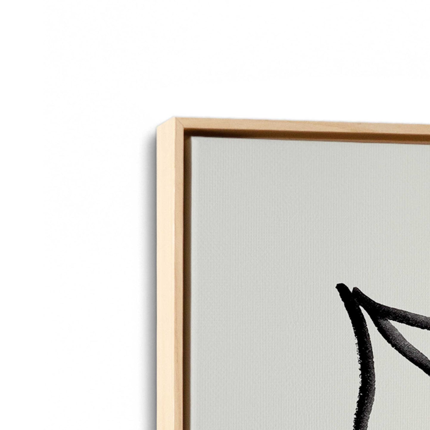 [Color:American Maple], Picture of art in a American Maple frame at an angle