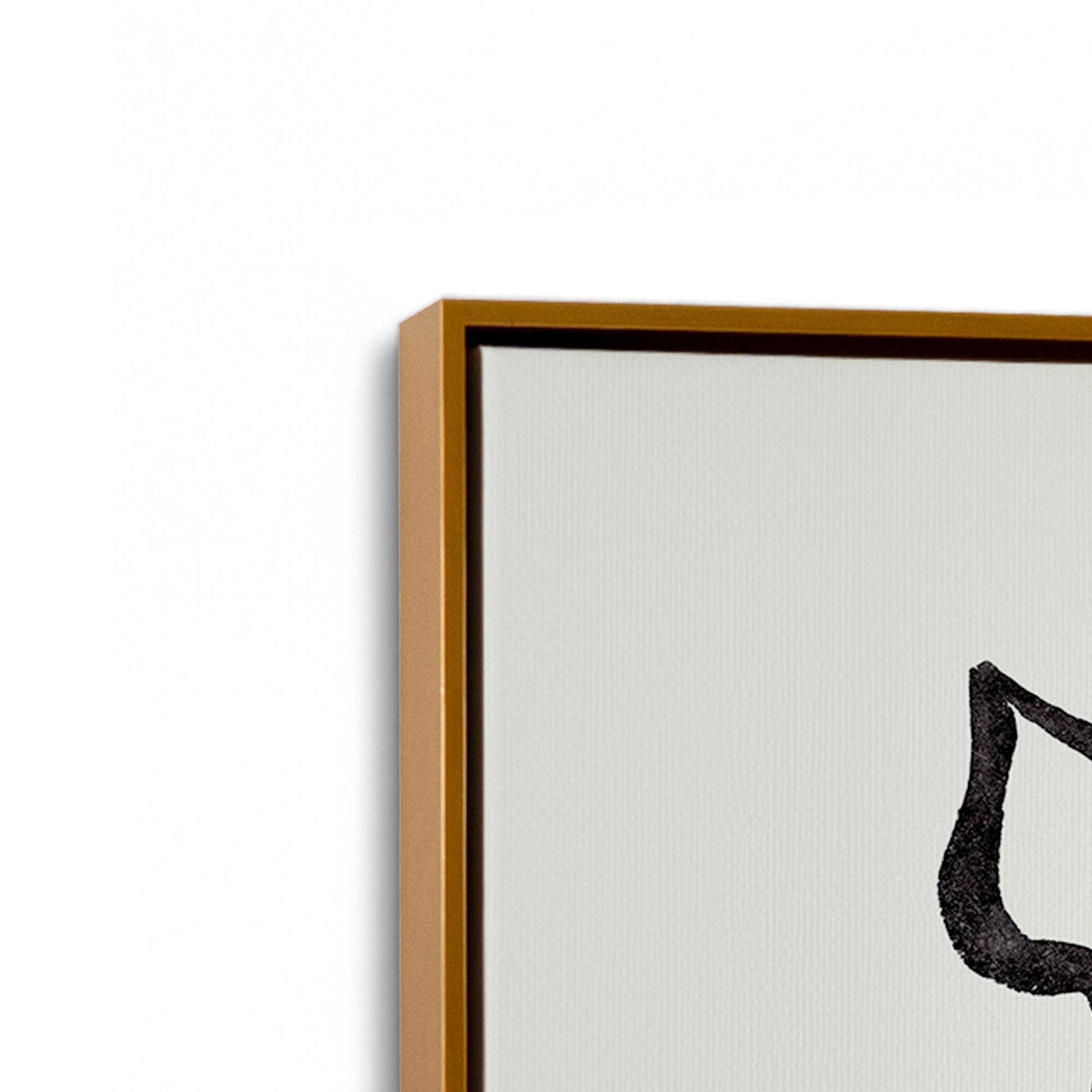 [Color:Polished Gold], Picture of art in a Polished Gold frame at an angle