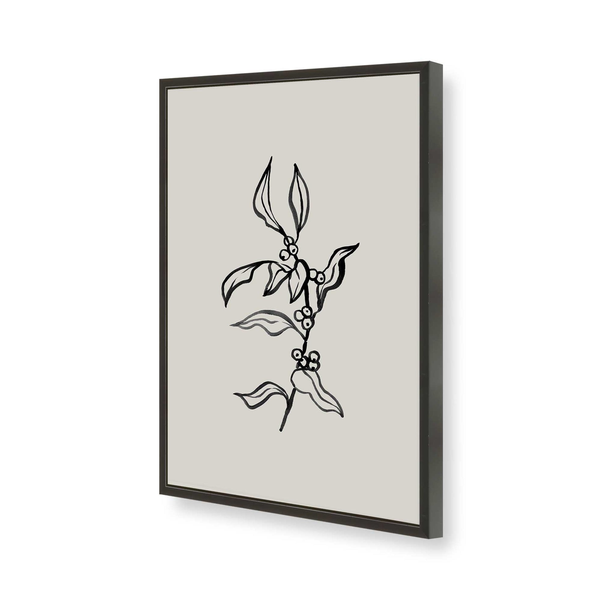 [Color:Satin Black], Picture of art in a Satin Black frame of the corner
