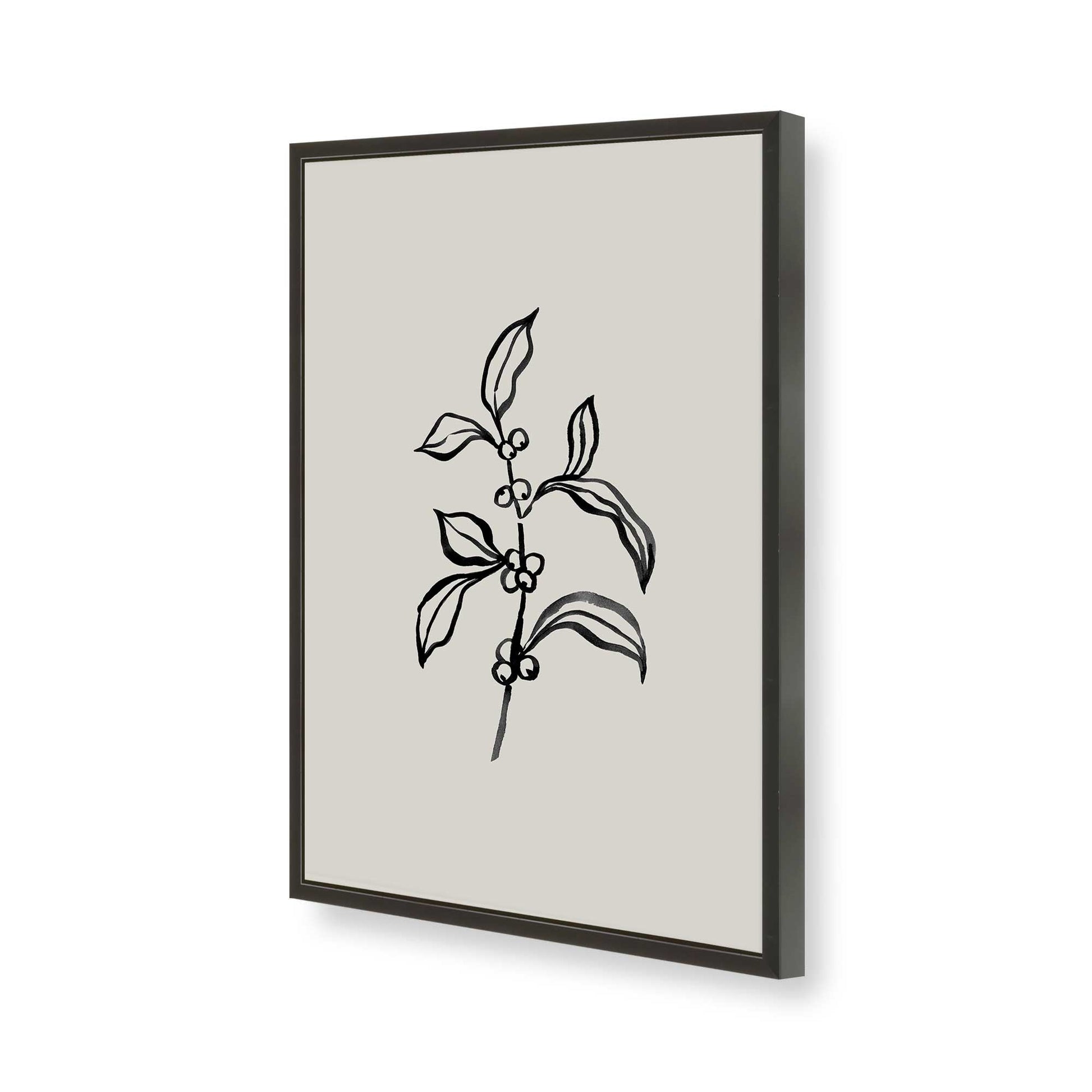 [Color:Satin Black], Picture of art in a Satin Black frame of the corner