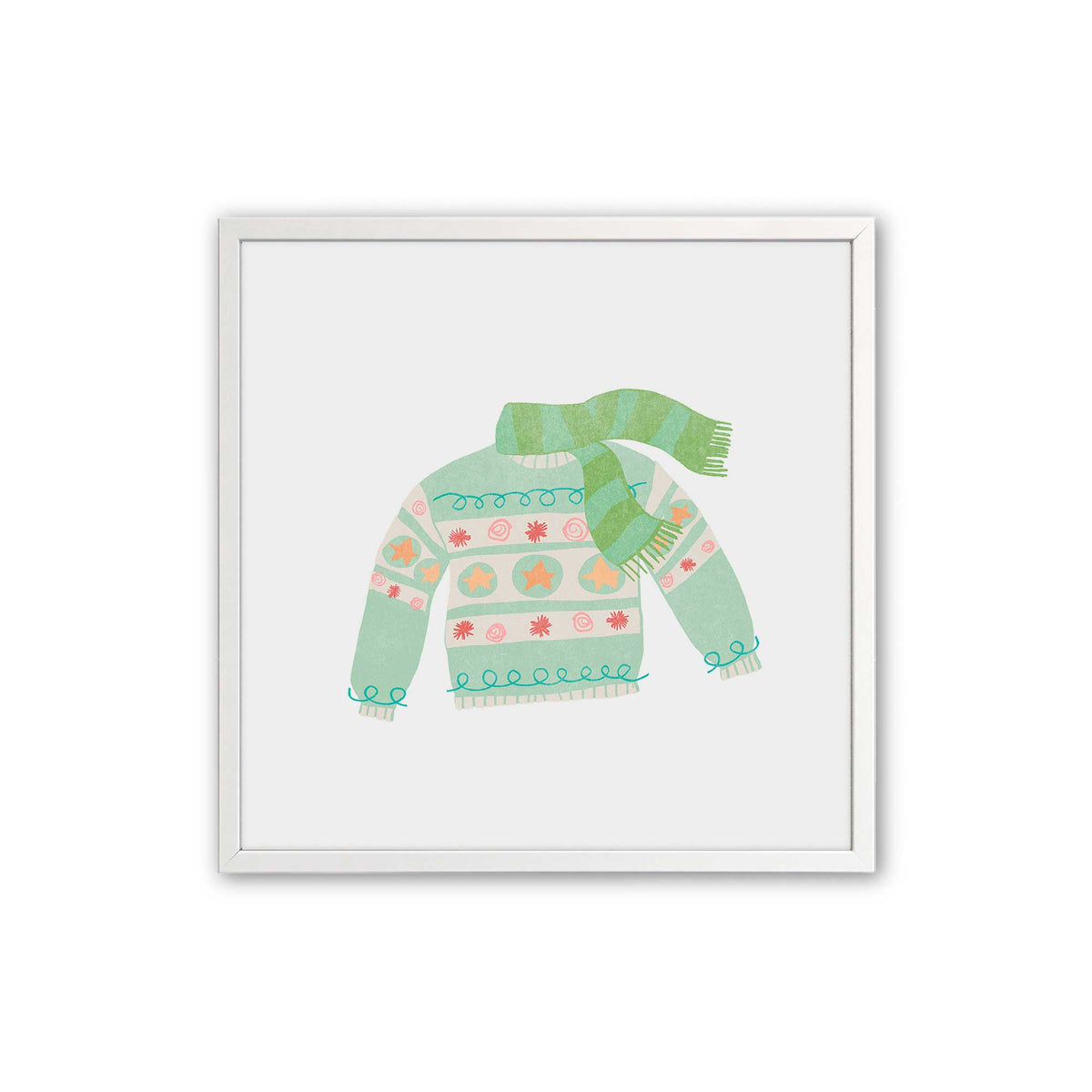 [Color:Opaque White], Picture of art in a Opaque White frame