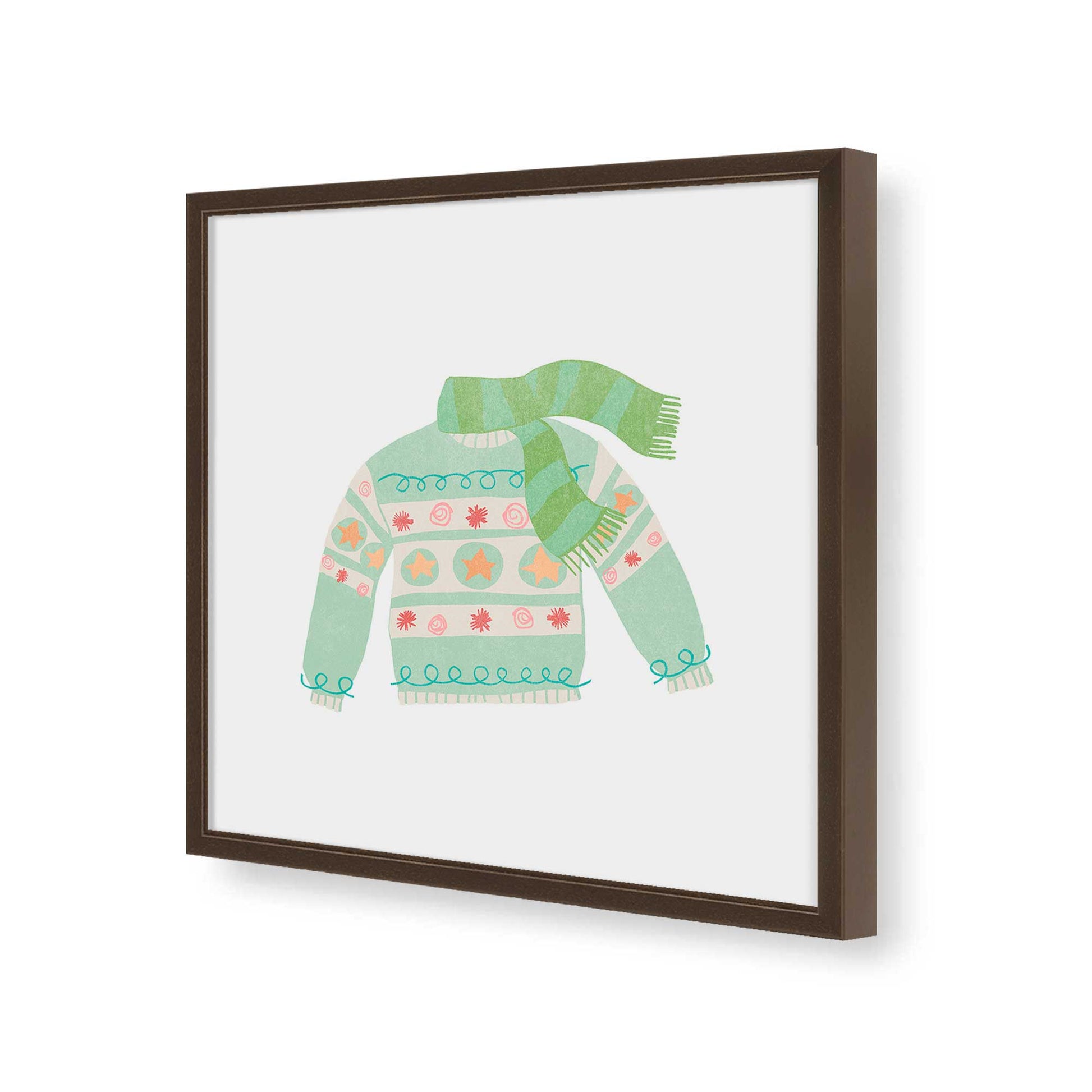 [Color:Espresso], Picture of art in a Espresso frame of the corner